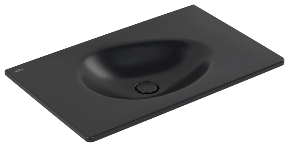 Villeroy & Boch Antao Schrankwaschtisch TitanCeram 800x500mm Rechteck Pure Black CeramicPlus