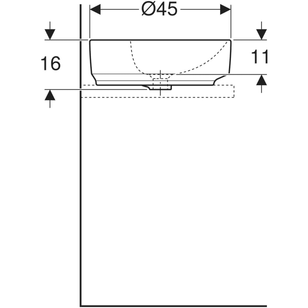 Waschbecken „VariForm“, Hahnlochposition mittig Waschbecken „VariForm“, Hahnlochposition mittig