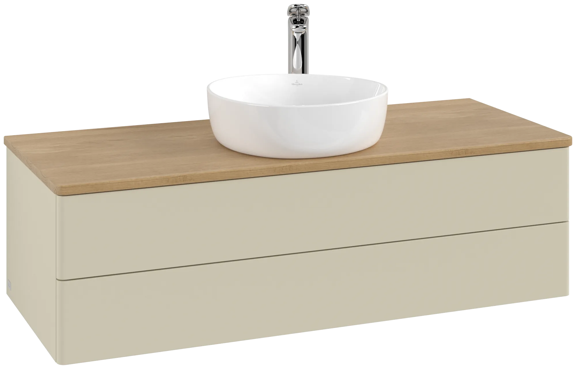 Villeroy & Boch Antao Waschbeckenunterschrank L21_5, 1200x360x500mm, Silk Grey Matt Lacquer/Honey Oak