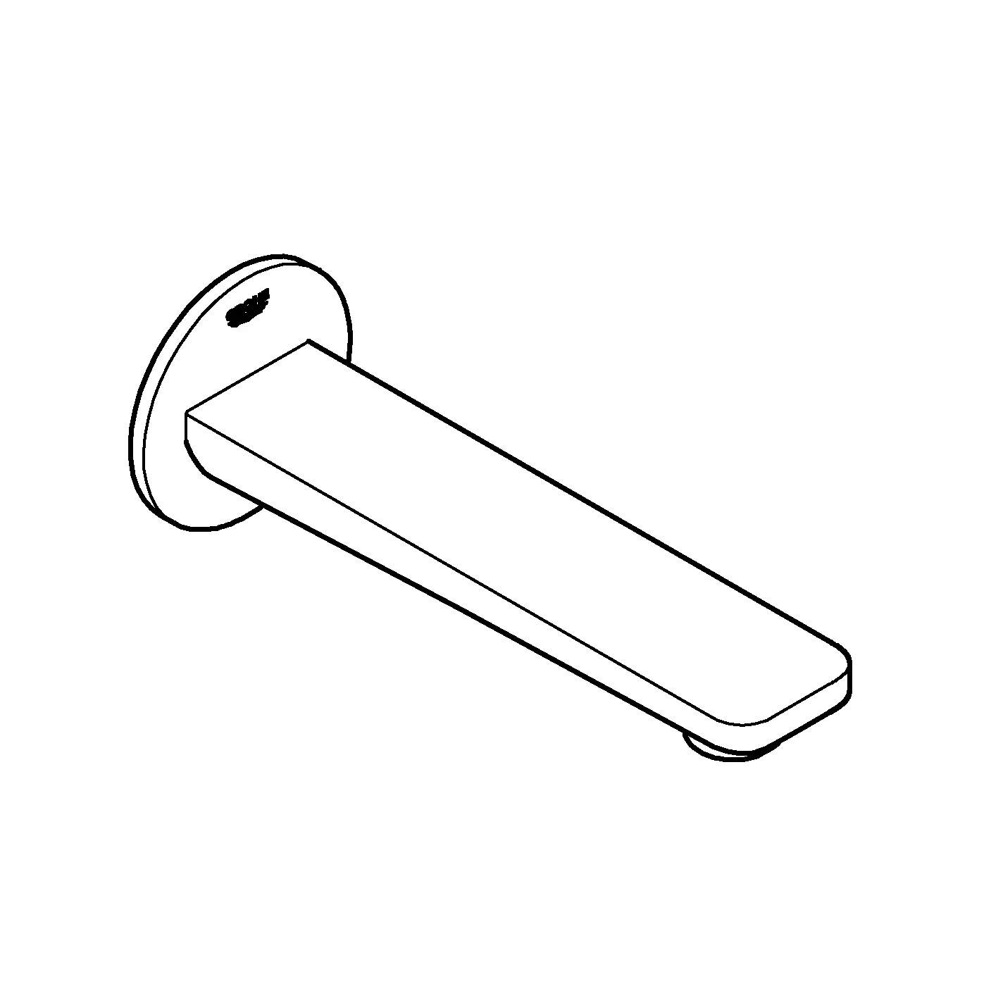 Wanneneinlauf Lineare 13383_1, Wandmontage, Ausladung 170 mm, chrom Wanneneinlauf Lineare 13383_1, Wandmontage, Ausladung 170 mm, chrom