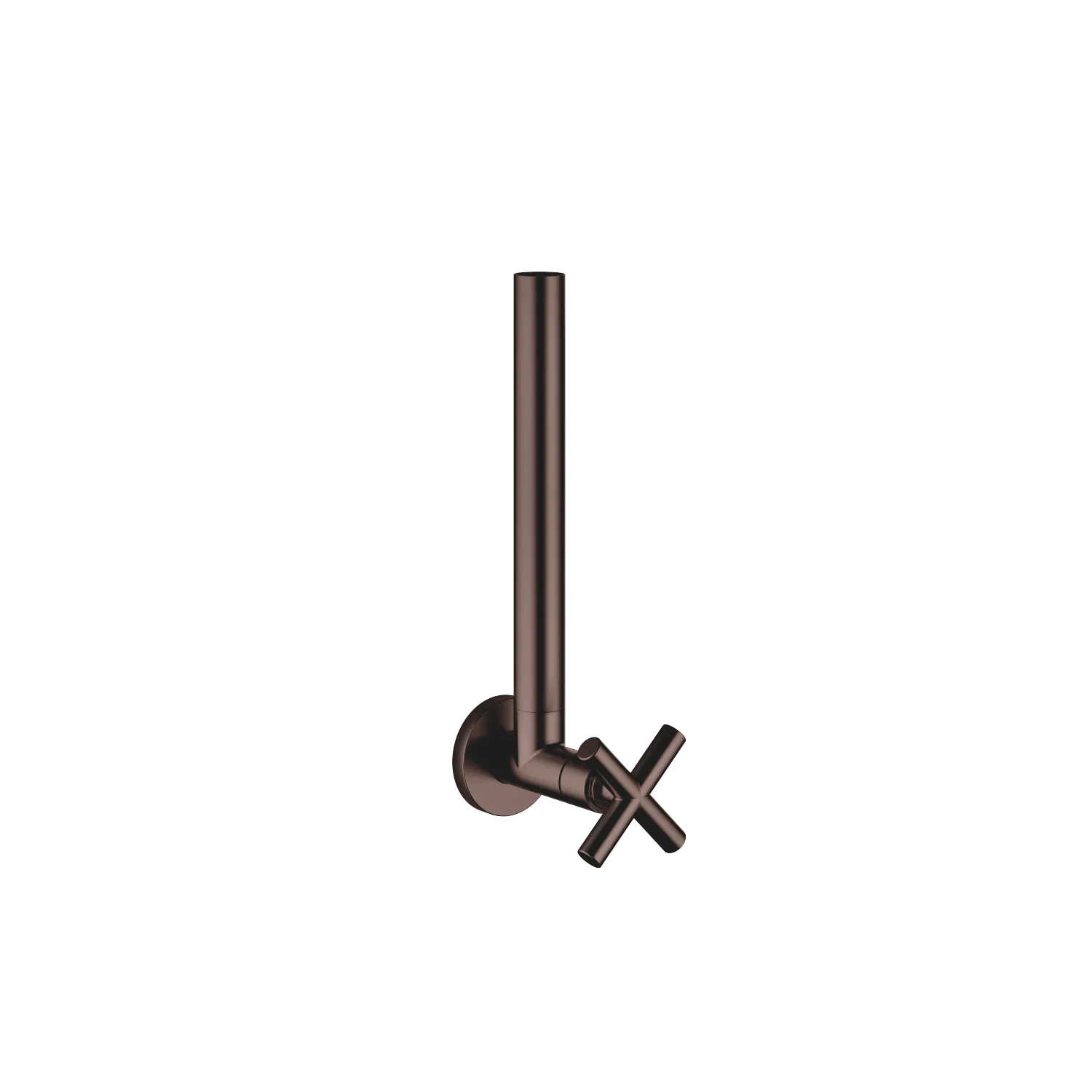 Dornbracht Eckventil TARA Dark Bronze gebürstet PVD, Rosette Ø 55 mm, ablängbare Schlauchabdeckung 200 mm