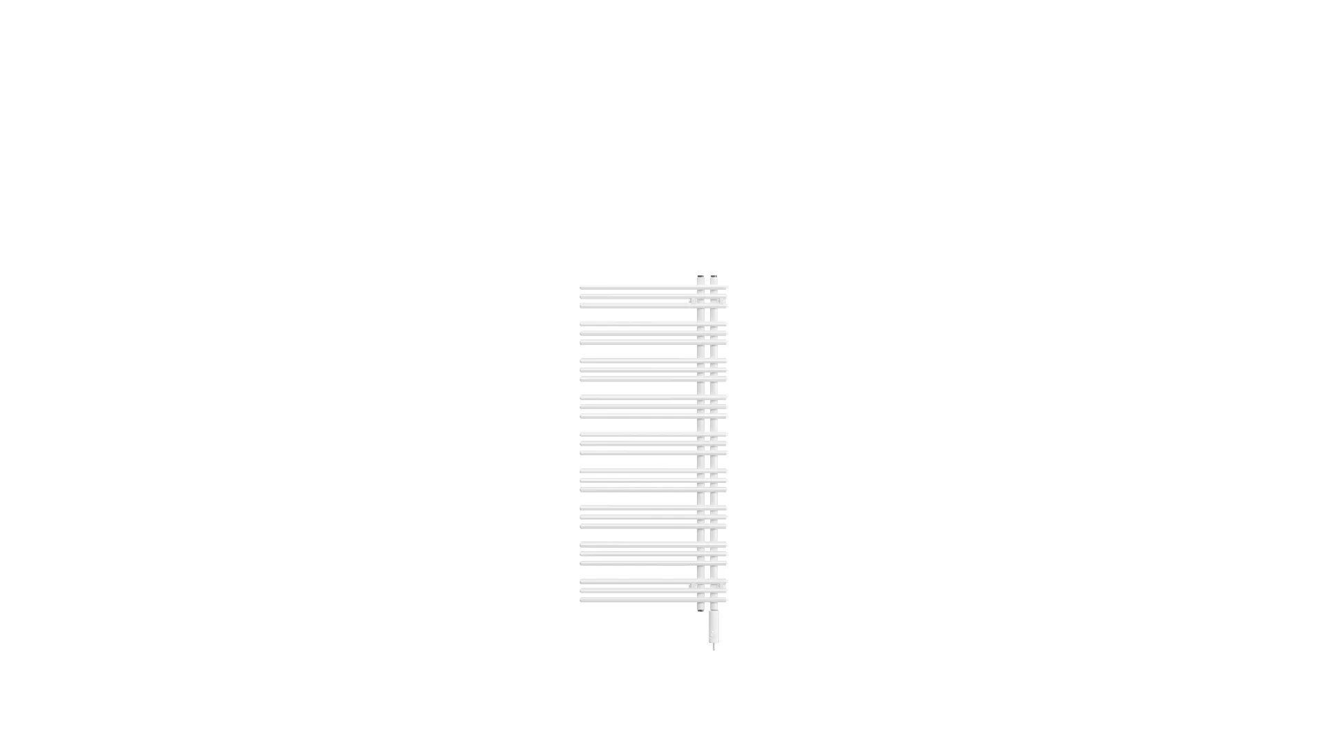 Zehnder Design-Elektroheizkörper „Yucca Asym“ 57,8 × 130,4 cm in Pastel Green (RAL 6019)