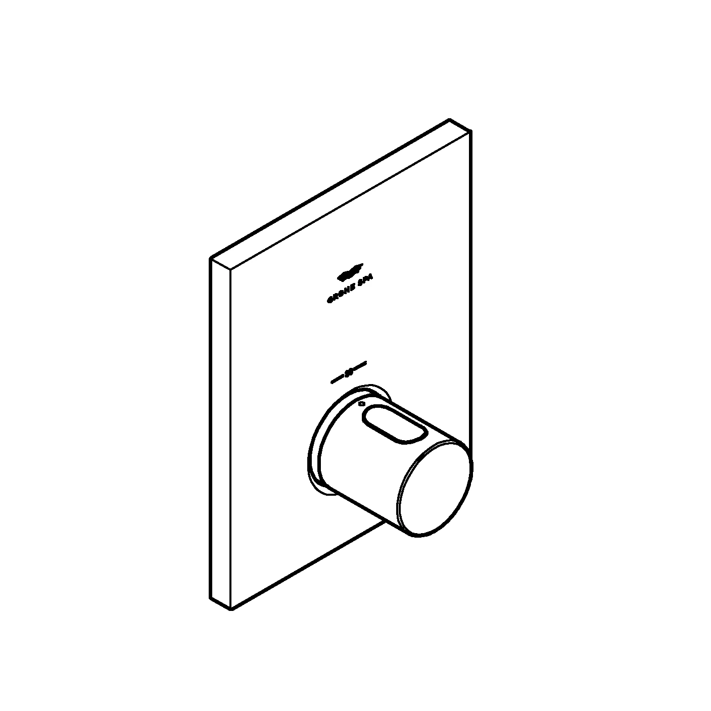 Thermostat-Zentralbatterie Grohtherm F 27619, Fertigmontageset für Rapido T, chrom