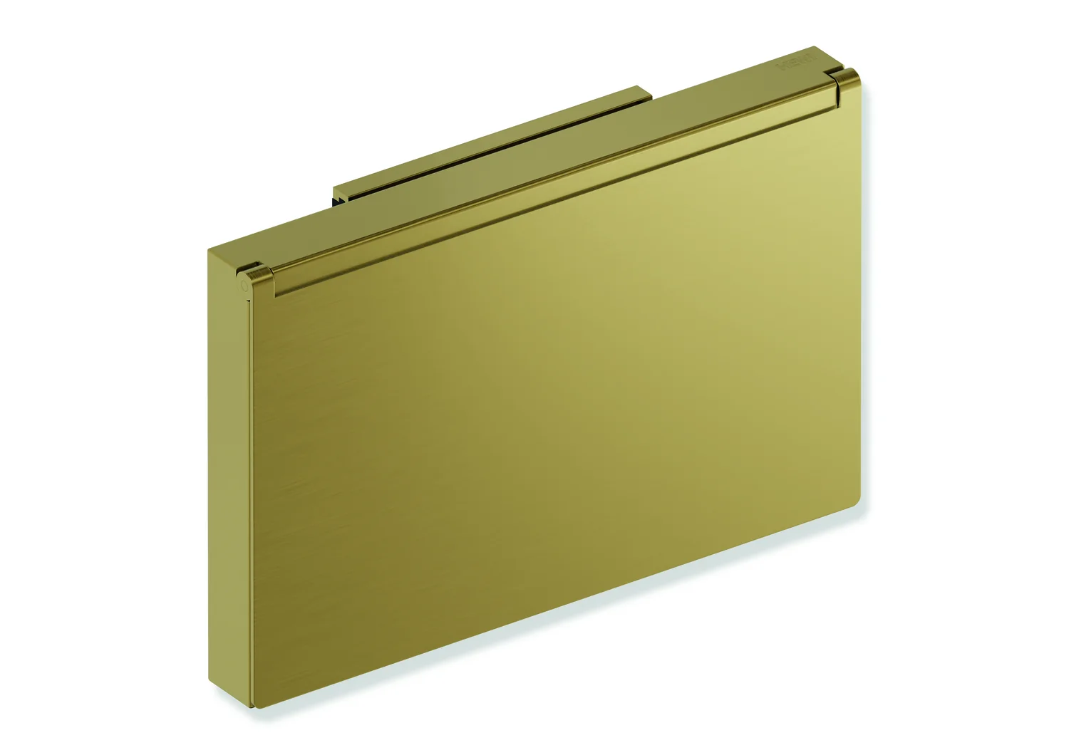 HEWI WC-Papierhalter System 900Q, PVD gold gebürstet, 140 mm breit, 90 mm hoch, 23 mm tief