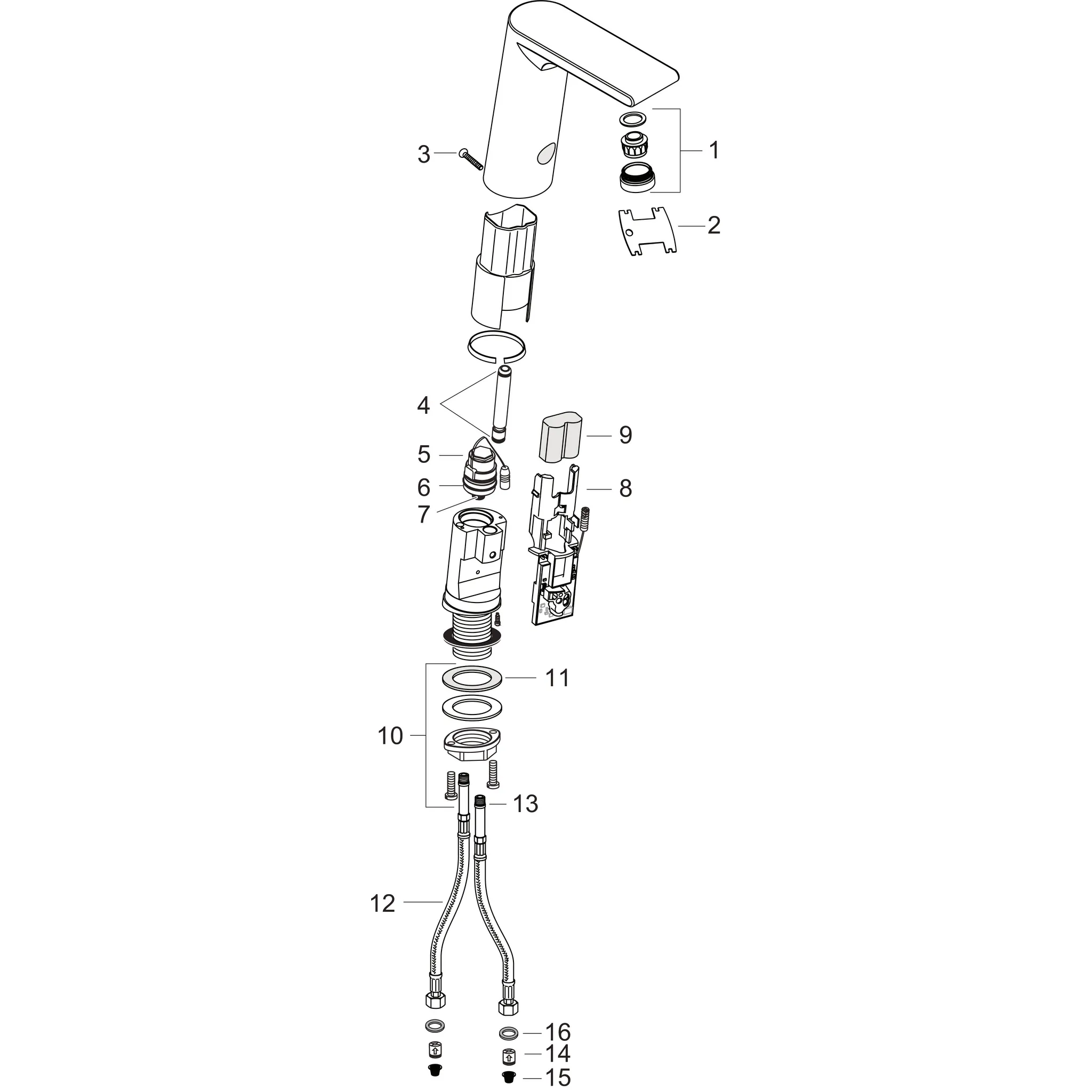 Waschtischmischer Elektronik Metris S chrom Batterieversion Kaltwasser Waschtischmischer Elektronik Metris S chrom Batterieversion Kaltwasser