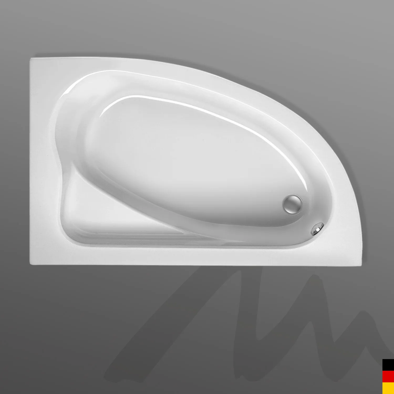 Mauersberger aspera Acryl-Badewanne links 1700x1000x470 weiß