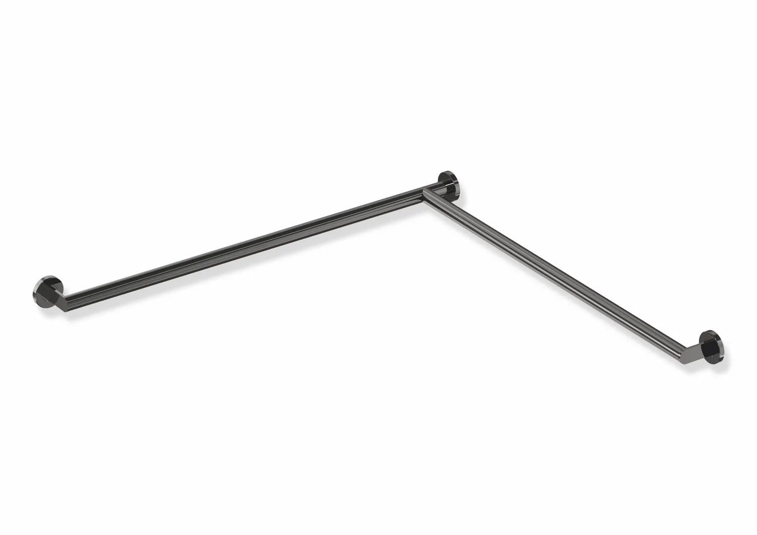 HEWI System 900 Duschhandlauf, Edelstahl, PVD schwarzchr glzd, links