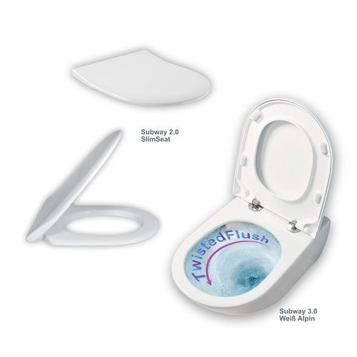 Wand-Tiefspül-WC mit WC-Sitz „Subway 3.0“, ohne Spülrand Wand-Tiefspül-WC mit WC-Sitz „Subway 3.0“, ohne Spülrand
