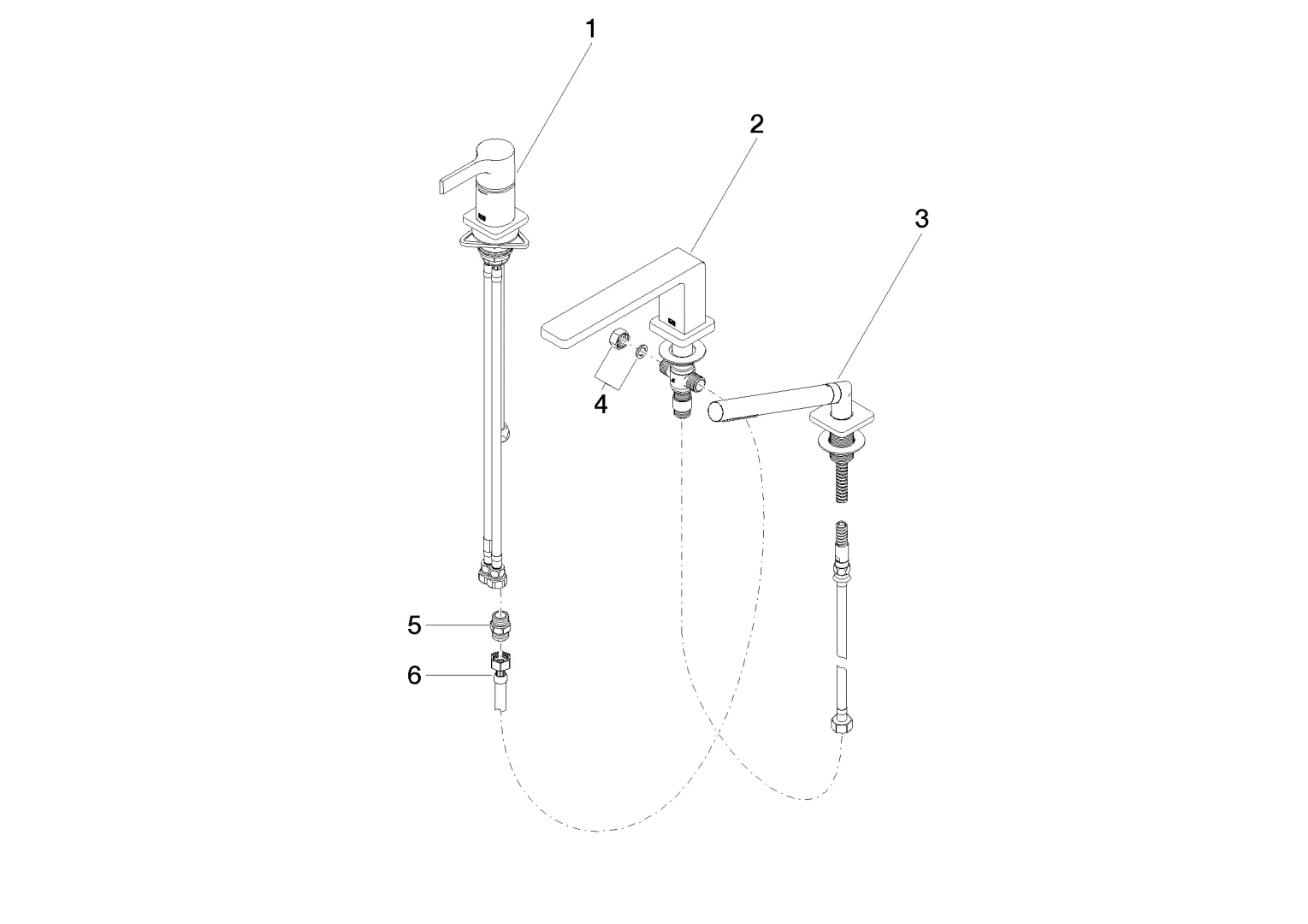 Wannen-Dreiloch-Einhandbatterie für Wannenrand- bzw. Fliesenrandmontage LULU Chrom 27412710 Wannen-Dreiloch-Einhandbatterie für Wannenrand- bzw. Fliesenrandmontage LULU Chrom 27412710