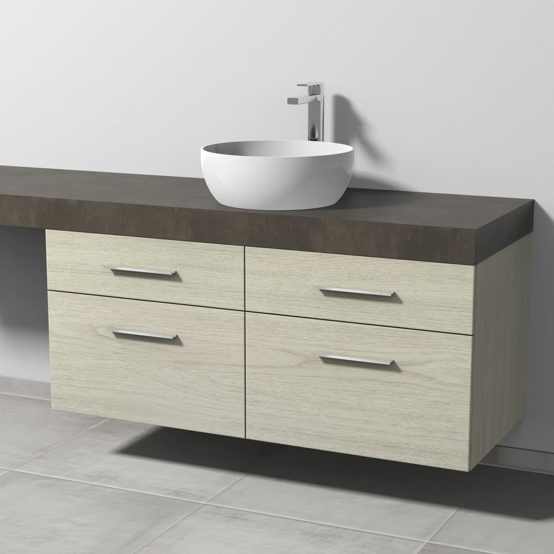 Sanipa Waschtischunterschrank „2morrow“ 1200 × 510 × 520 mm in White Oak