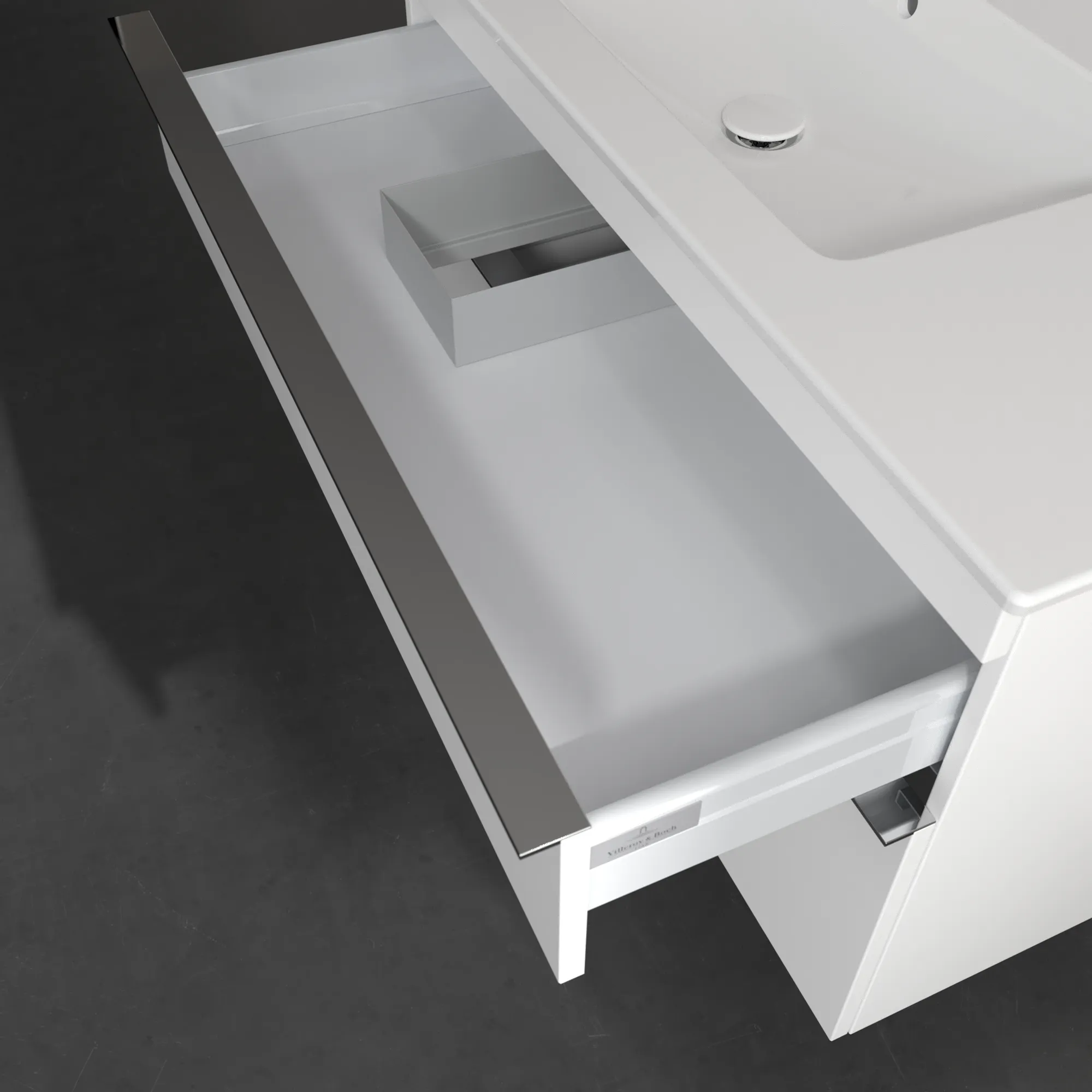 Villeroy & Boch Waschtischunterschrank „Venticello“ für Schrankwaschtisch 953 × 590 × 502 mm Weiß Matt, für Becken links