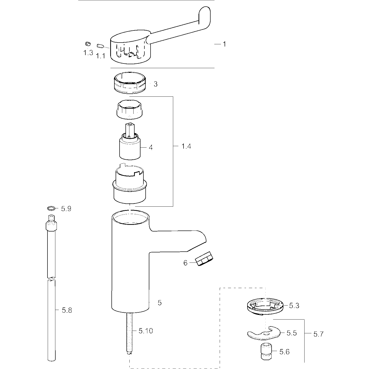 HA Einhebelmischer Waschtischbatterie HANSAMEDIPRO 0171 Kupferrohr Bedienungshebel lang Ausladung 120 mm DN15 Chrom