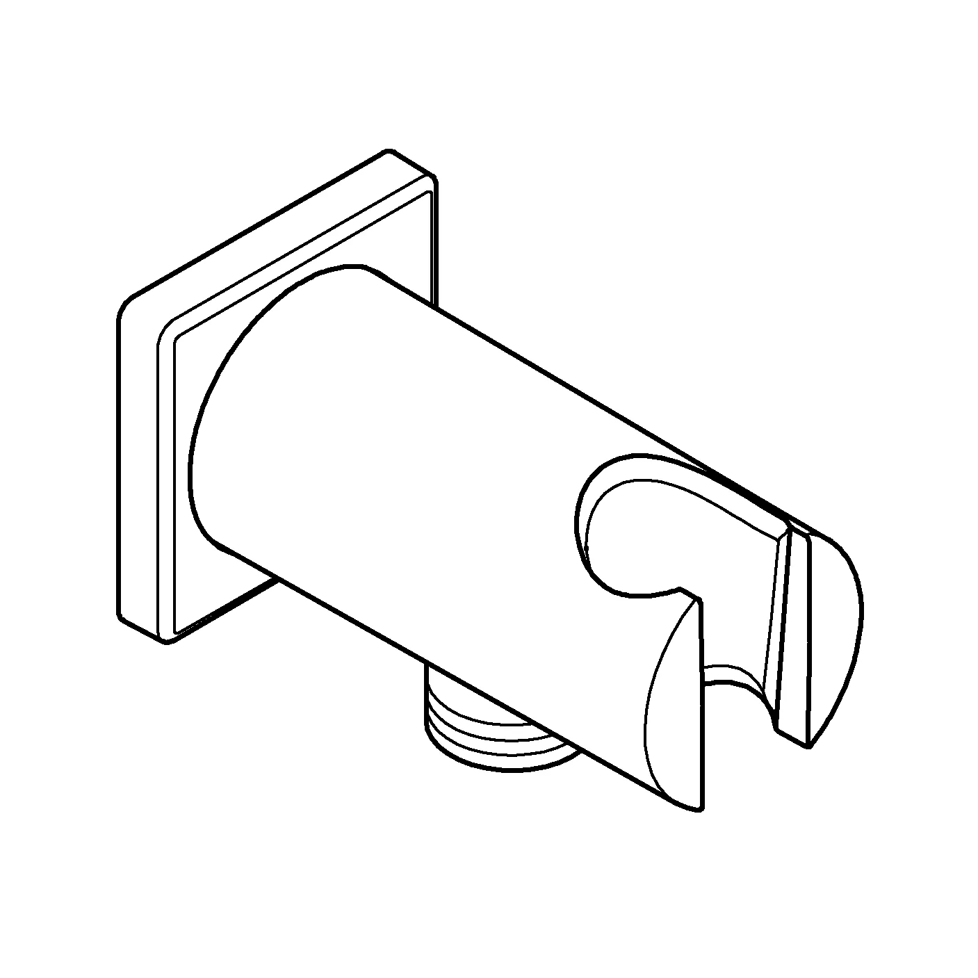 Grohe Rainshower Wandabgangsbogen 26659, eckige Rosette, chrom Grohe Rainshower Wandabgangsbogen 26659, eckige Rosette, chrom