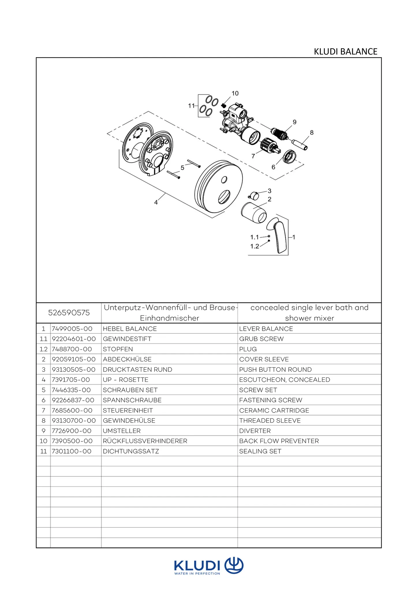BALANCE UPWafü/Br.EHM Push Set mit Funktionseinheit chrom BALANCE UPWafü/Br.EHM Push Set mit Funktionseinheit chrom