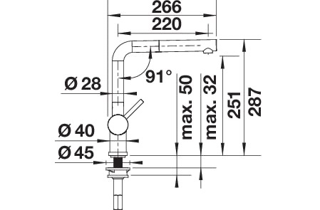 BLANCO LINUS-S Hebel links BLANCO LINUS-S Hebel links