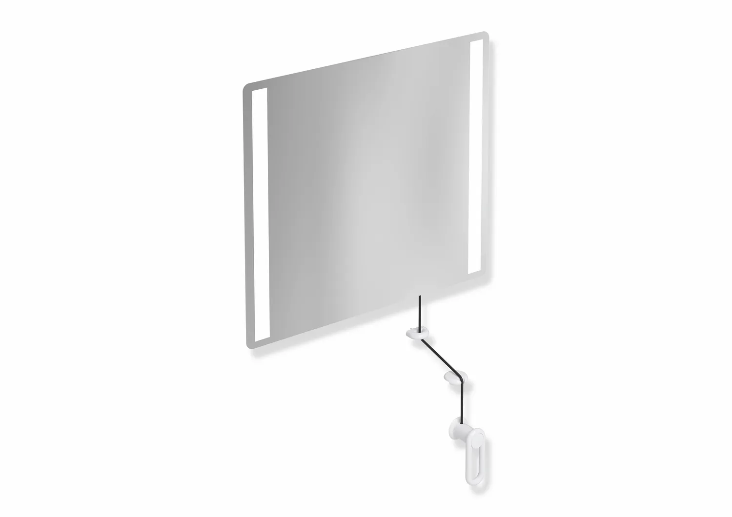 HEWI LED-Kippspiegel basic Serie 801, rechteckig, Signalweiß HEWI LED-Kippspiegel basic Serie 801, rechteckig, Signalweiß