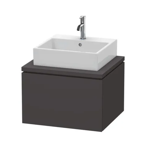 Duravit Waschtischunterschrank wandhängend „L-Cube“ 62 × 40 × 54,7 cm Graphit Supermatt