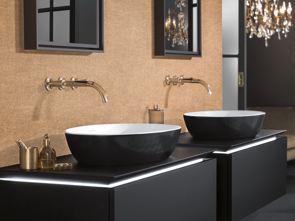 Villeroy & Boch Aufsatzwaschtisch aus TitanCeram „Artis“ ⌀ 430 mm in Coal Black