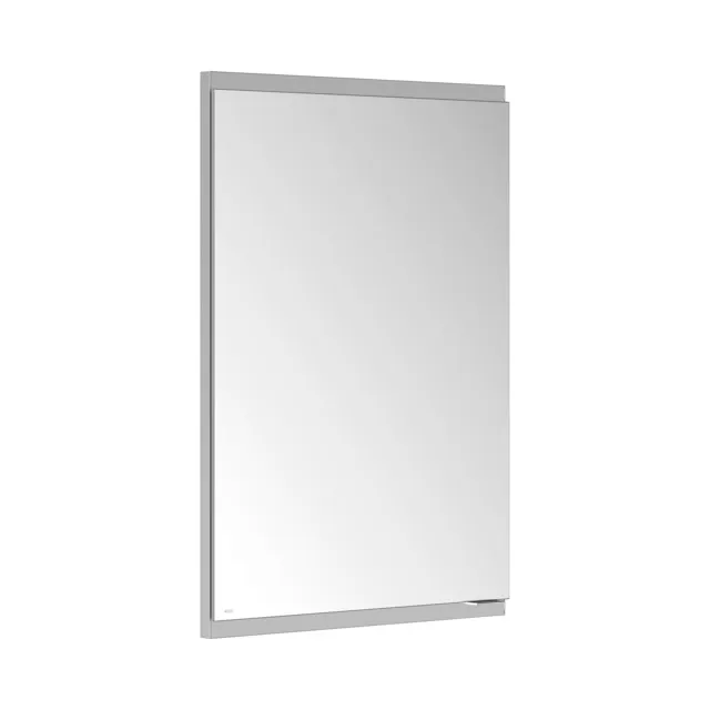 KEUCO Wandeinbau Seitenschrank unbeleuchtet 1-türig „Royal Modular 2.0“ 500 × 700 × 120 mm in Silber (eloxiert), Anschlag links, links