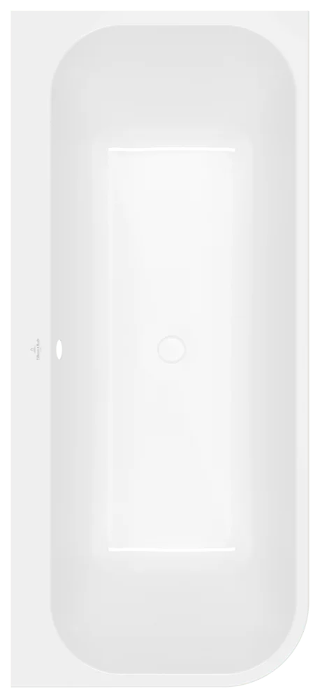 Villeroy & Boch Architectura Airpool Comfort (AC), rechteckige Vorwand-Badewanne mit Whirlpoolsystem, 1700x750 mm, weiß Alpin, Einbauhöhe 575 mm