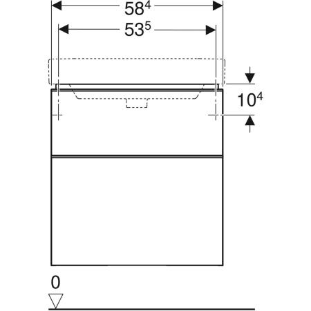Smyle Square Unterschrank für Waschtisch, mit zwei Schubladen: 58.4x61.7x47cm, weiß Smyle Square Unterschrank für Waschtisch, mit zwei Schubladen: 58.4x61.7x47cm, weiß