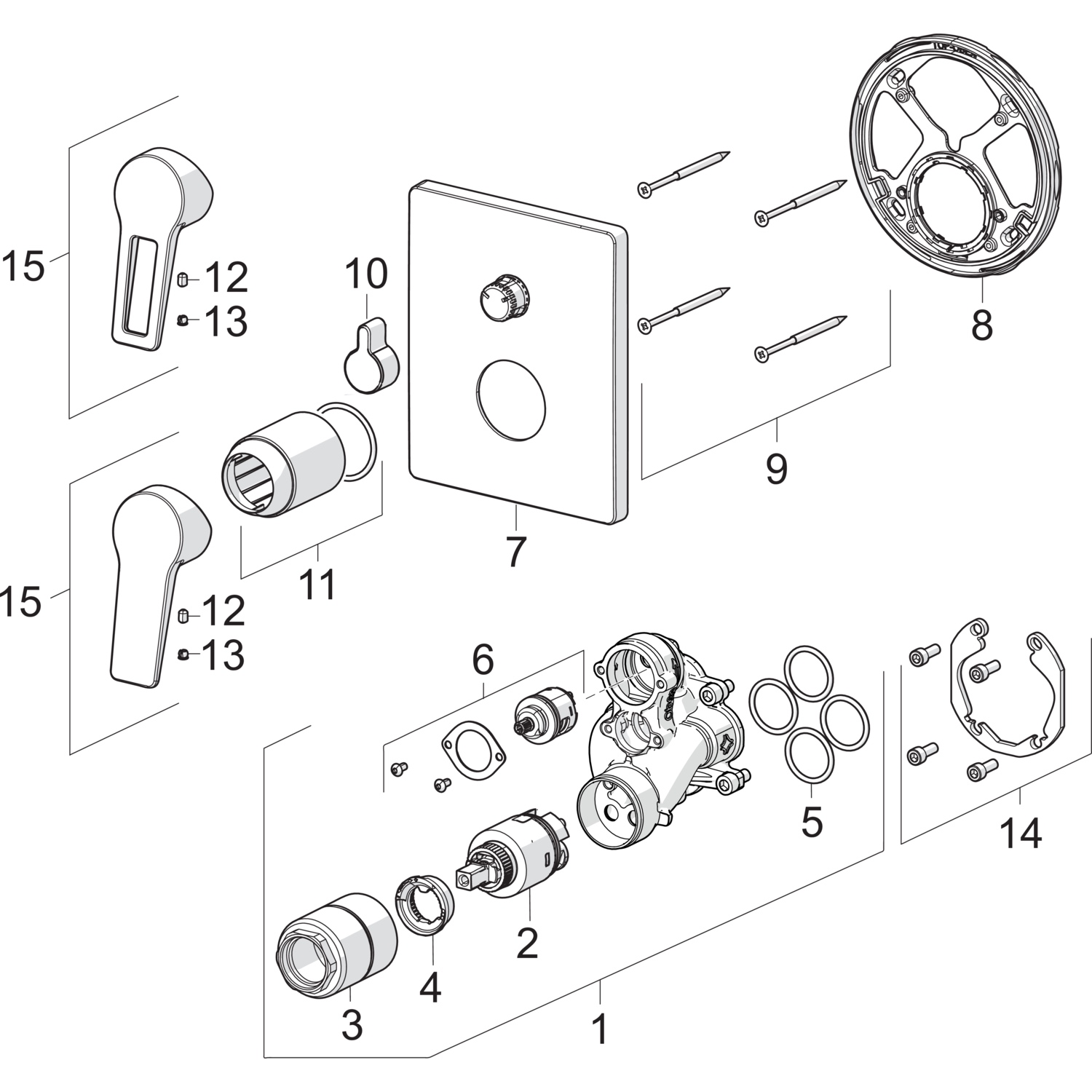 HansaTWIST Wannen- und Brausearmatur Einhebelmischer Fertigmontageset für Wanne/Brause HansaTWIST 8984 Rosette eckig Chrom HansaTWIST Wannen- und Brausearmatur Einhebelmischer Fertigmontageset für Wanne/Brause HansaTWIST 8984 Rosette eckig Chrom