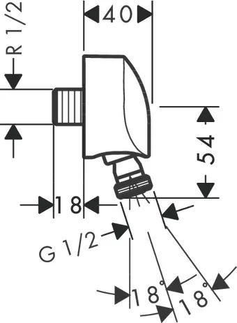 Schlauchanschluß Fixfit E DN15 chrom mit Rückflussverhinderer u.Kugelgelenk Schlauchanschluß Fixfit E DN15 chrom mit Rückflussverhinderer u.Kugelgelenk