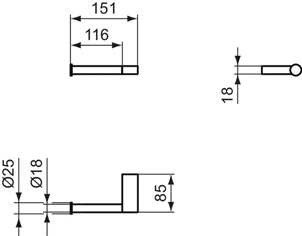 Reserverollenhalter Connect, Chrom Reserverollenhalter Connect, Chrom