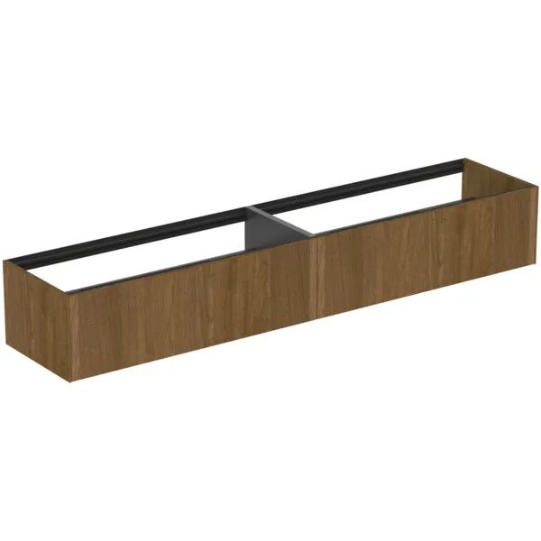 Ideal Standard Waschtischunterschrank „Conca“ 238,5 × 36 × 50,5 cm Walnuss dunkel Furnier Ideal Standard Waschtischunterschrank „Conca“ 238,5 × 36 × 50,5 cm Walnuss dunkel Furnier