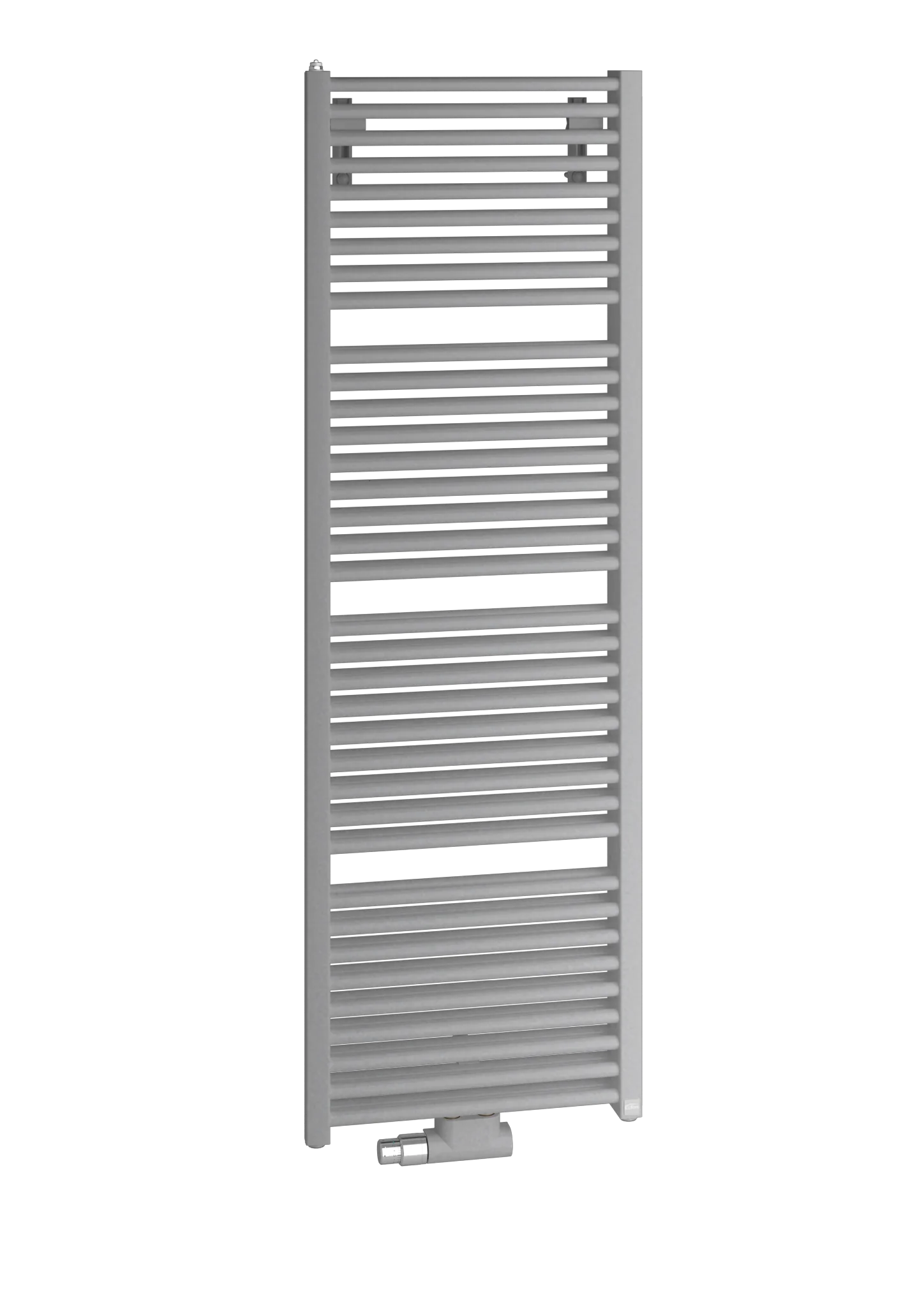 Kermi Design-Heizkörper „Duett®“ 63,4 × 118,8 cm in glanzsilber Metallic