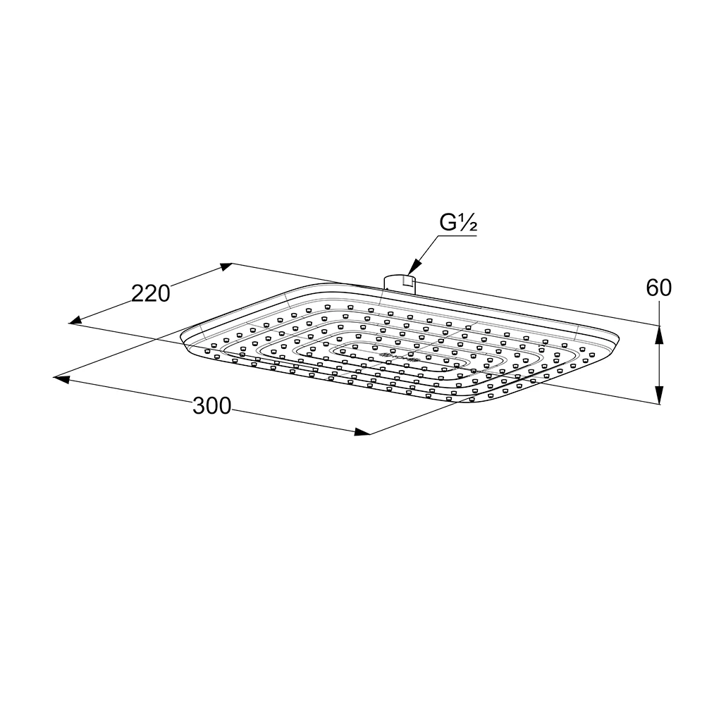 FRESHLINE Kopfbrause 300 × 220 mm chrom FRESHLINE Kopfbrause 300 × 220 mm chrom
