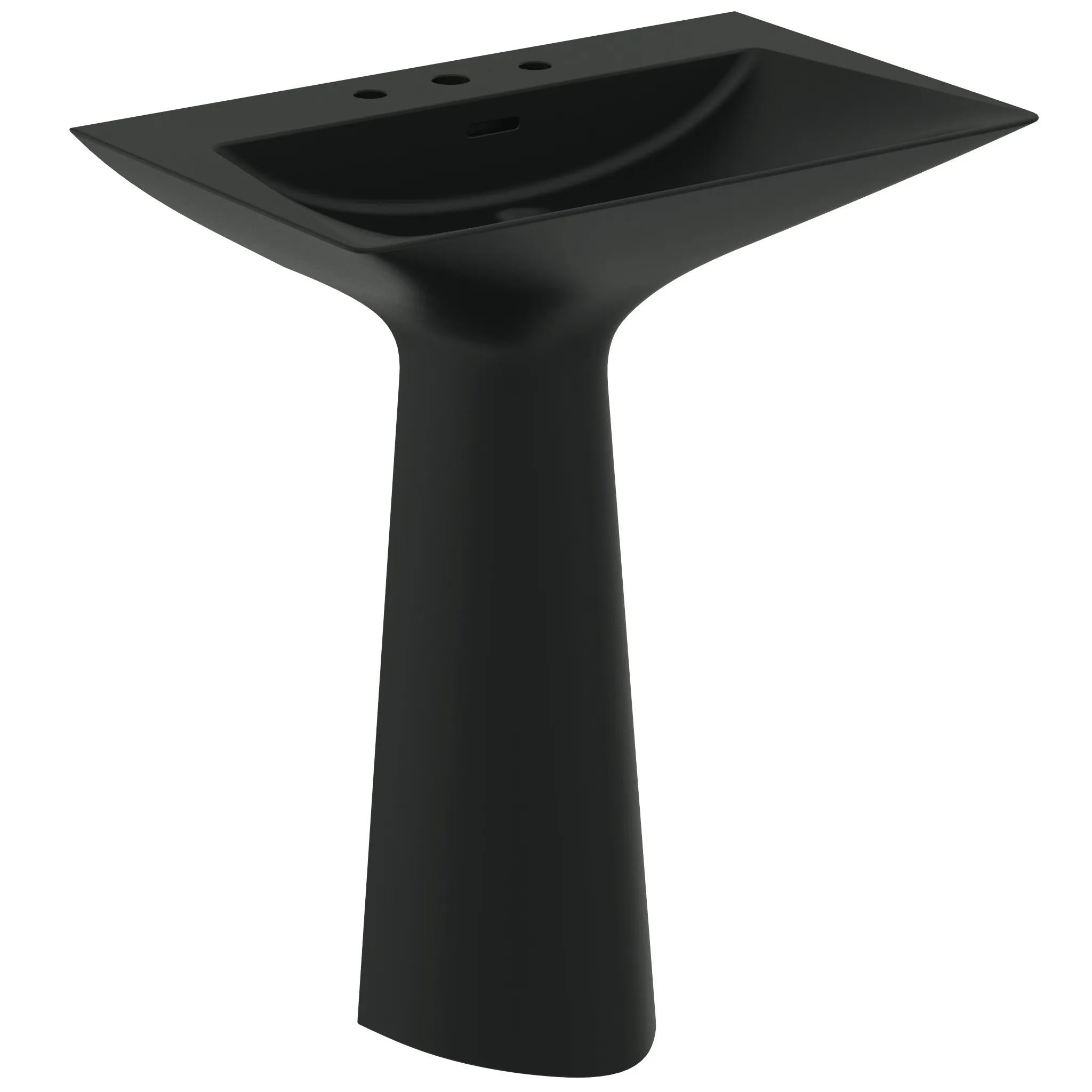 Waschbecken „Tipo-Z“ 74 × 47 × 90 cm, Hahnlochposition mittig in Schwarz Matt Waschbecken „Tipo-Z“ 74 × 47 × 90 cm, Hahnlochposition mittig in Schwarz Matt