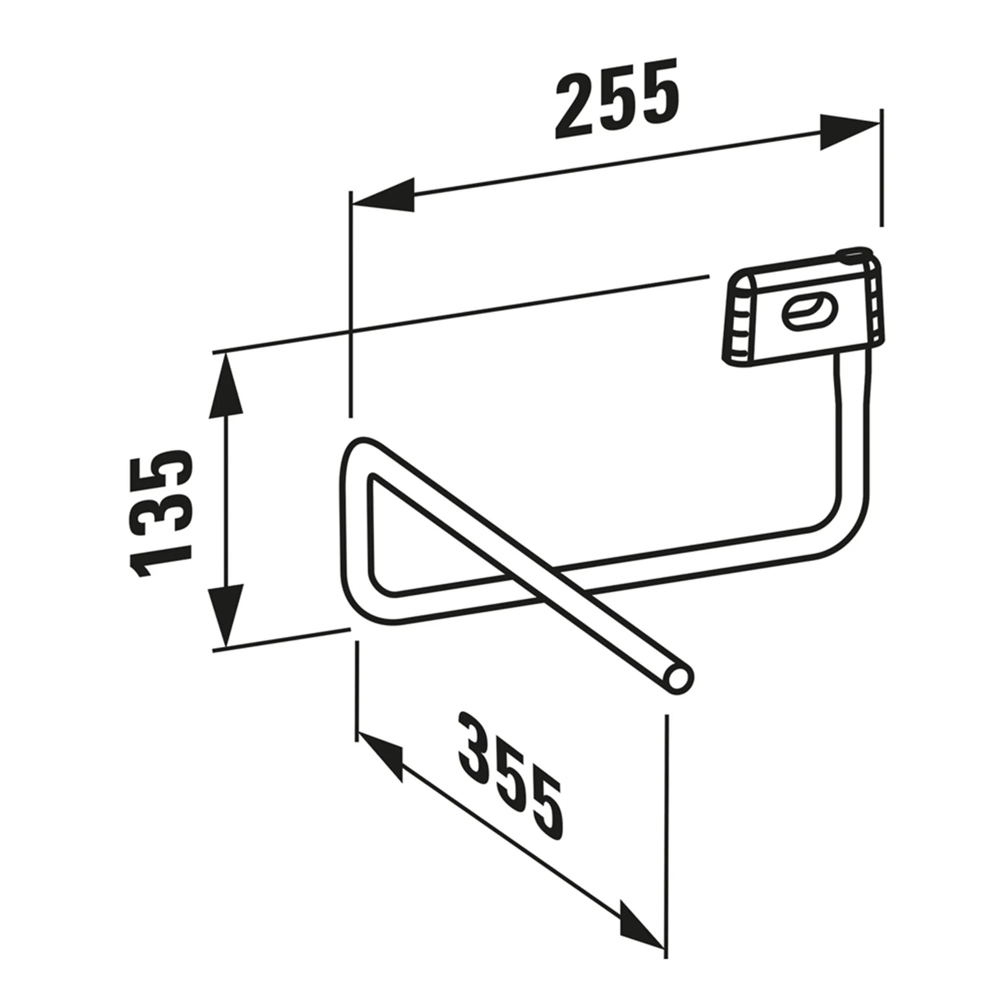 Laufen Handtuchhalter VAL 255x345, links, Chrom Laufen Handtuchhalter VAL 255x345, links, Chrom