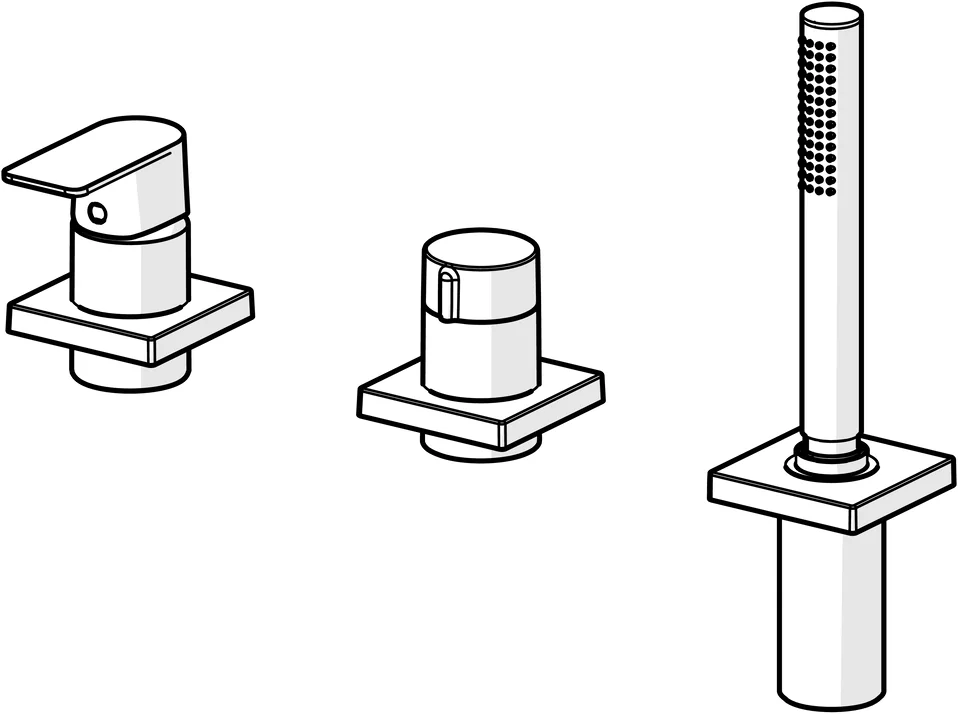 HansaSTELA Wannenarmatur Hansastela 2021 Einhebelmischer Fertigmontageset für Wanne/Brause 5731 Rosette eckig Chrom HansaSTELA Wannenarmatur Hansastela 2021 Einhebelmischer Fertigmontageset für Wanne/Brause 5731 Rosette eckig Chrom