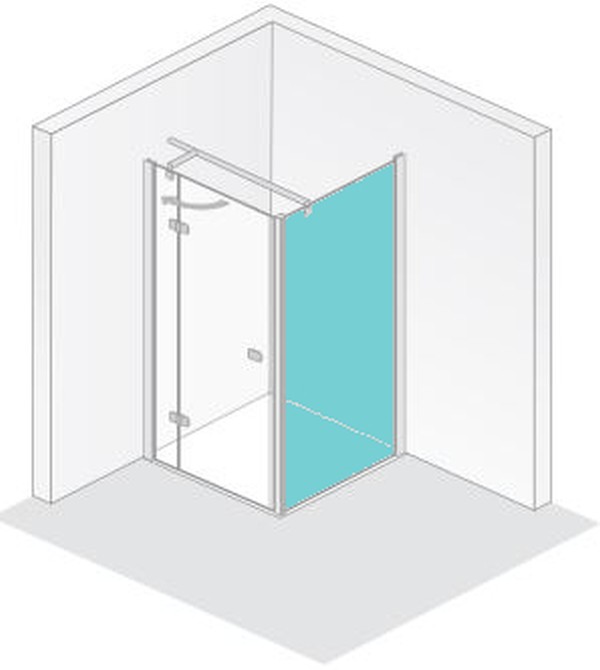 HSK teilgerahmte Seitenwand „Premium Softcube“ Glas Linea 02, für 900 mm, H: 2000 mm HSK teilgerahmte Seitenwand „Premium Softcube“ Glas Linea 02, für 900 mm, H: 2000 mm
