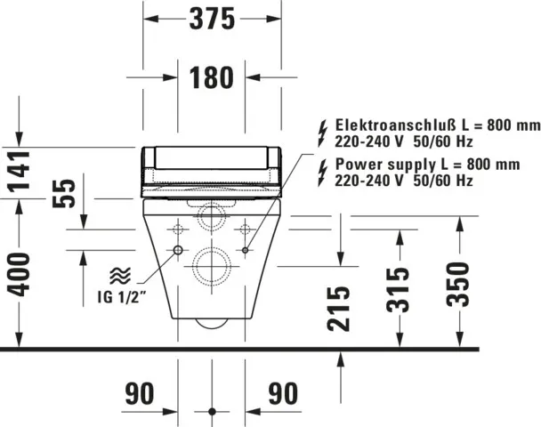 Wand-Tiefspül-WC „DuraStyle“ 37,6 × 35 × 62 cm in Weiß Hochglanz, Befestigung verdeckt, ohne Spülrand Wand-Tiefspül-WC „DuraStyle“ 37,6 × 35 × 62 cm in Weiß Hochglanz, Befestigung verdeckt, ohne Spülrand