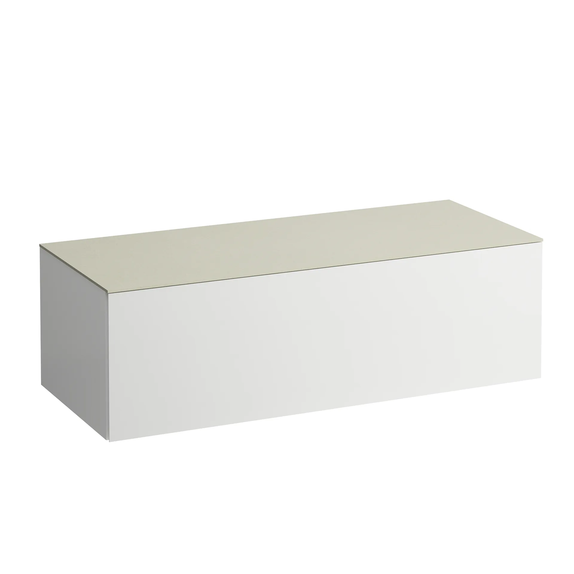Schubladenelement (Waschtischunterbau+Waschtischplatte), ILBAGNOALESSI, 500x1200x370, 1 Schublade, integrierte, versteckte Griffe seitlich, Vollauszug, Soft-Close, ohne Ausschnitt, Calce Avorio Top, Weiß matt Schubladenelement (Waschtischunterbau+Waschtischplatte), ILBAGNOALESSI, 500x1200x370, 1 Schublade, integrierte, versteckte Griffe seitlich, Vollauszug, Soft-Close, ohne Ausschnitt, Calce Avorio Top, Weiß matt