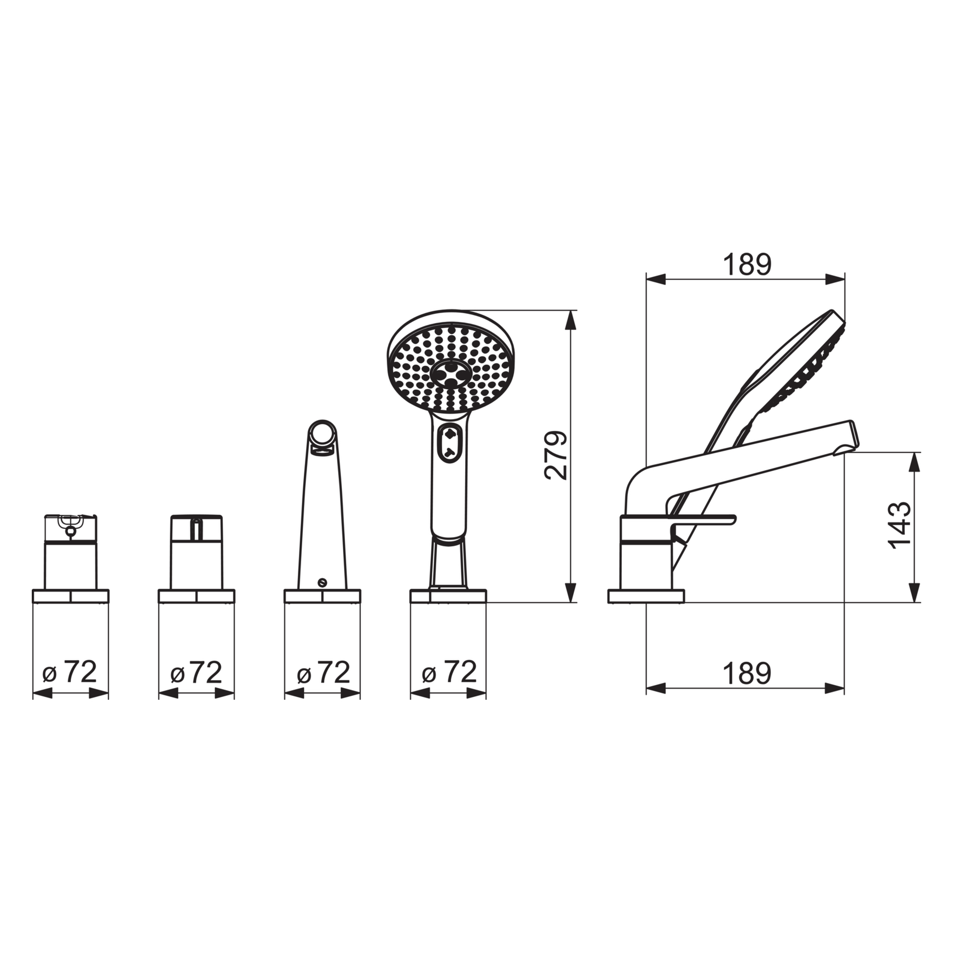 Einhebelmischer Fertigmontageset für Wanne/Brause DESIGNO Style 5312 Rosette rund 3-strahlig DN15 Chrom Einhebelmischer Fertigmontageset für Wanne/Brause DESIGNO Style 5312 Rosette rund 3-strahlig DN15 Chrom