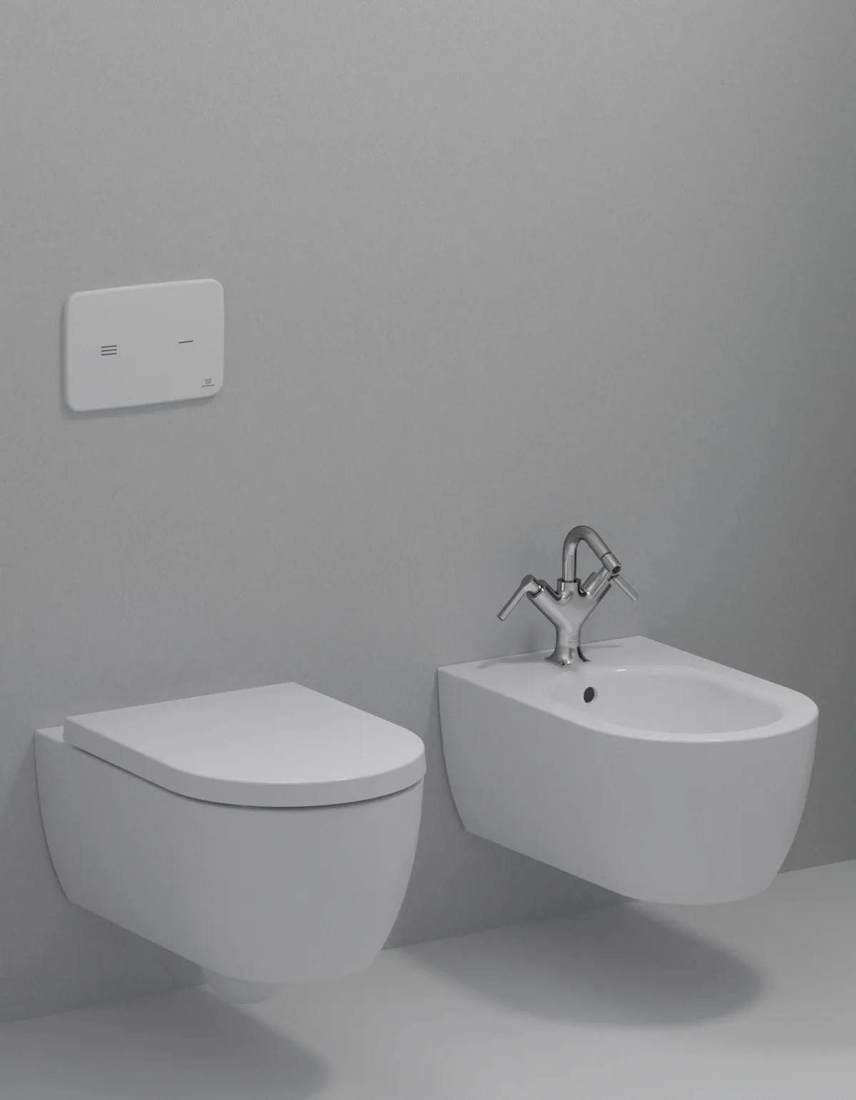 Bidetarmatur Joy Neo mit Ablaufgarnitur Ausladung 115mm Hebelgriffe Magnetic Grey Bidetarmatur Joy Neo mit Ablaufgarnitur Ausladung 115mm Hebelgriffe Magnetic Grey