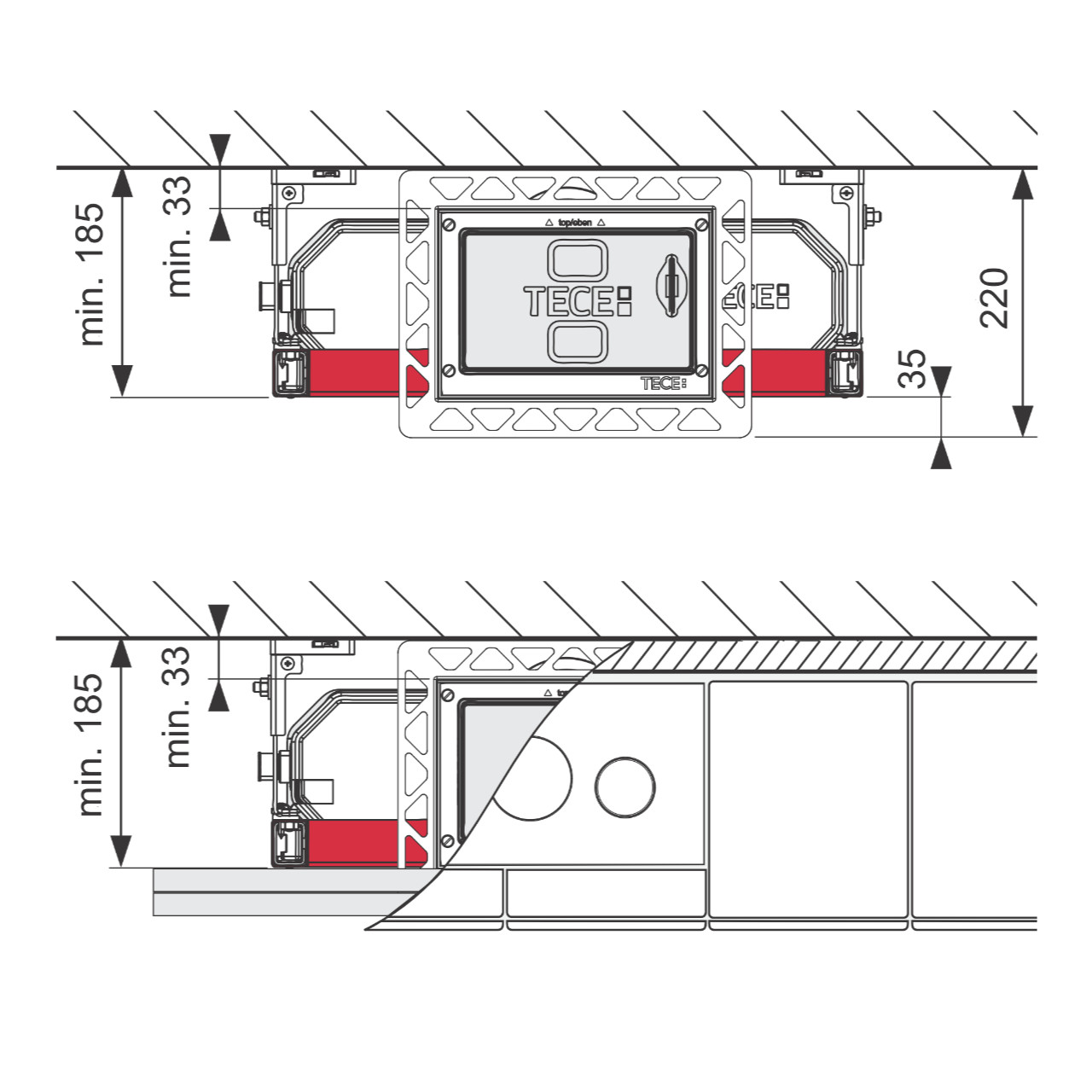 TECE WC-Vorwandelement „TECEprofil“ 75 × 51 × 17,2 cm TECE WC-Vorwandelement „TECEprofil“ 75 × 51 × 17,2 cm