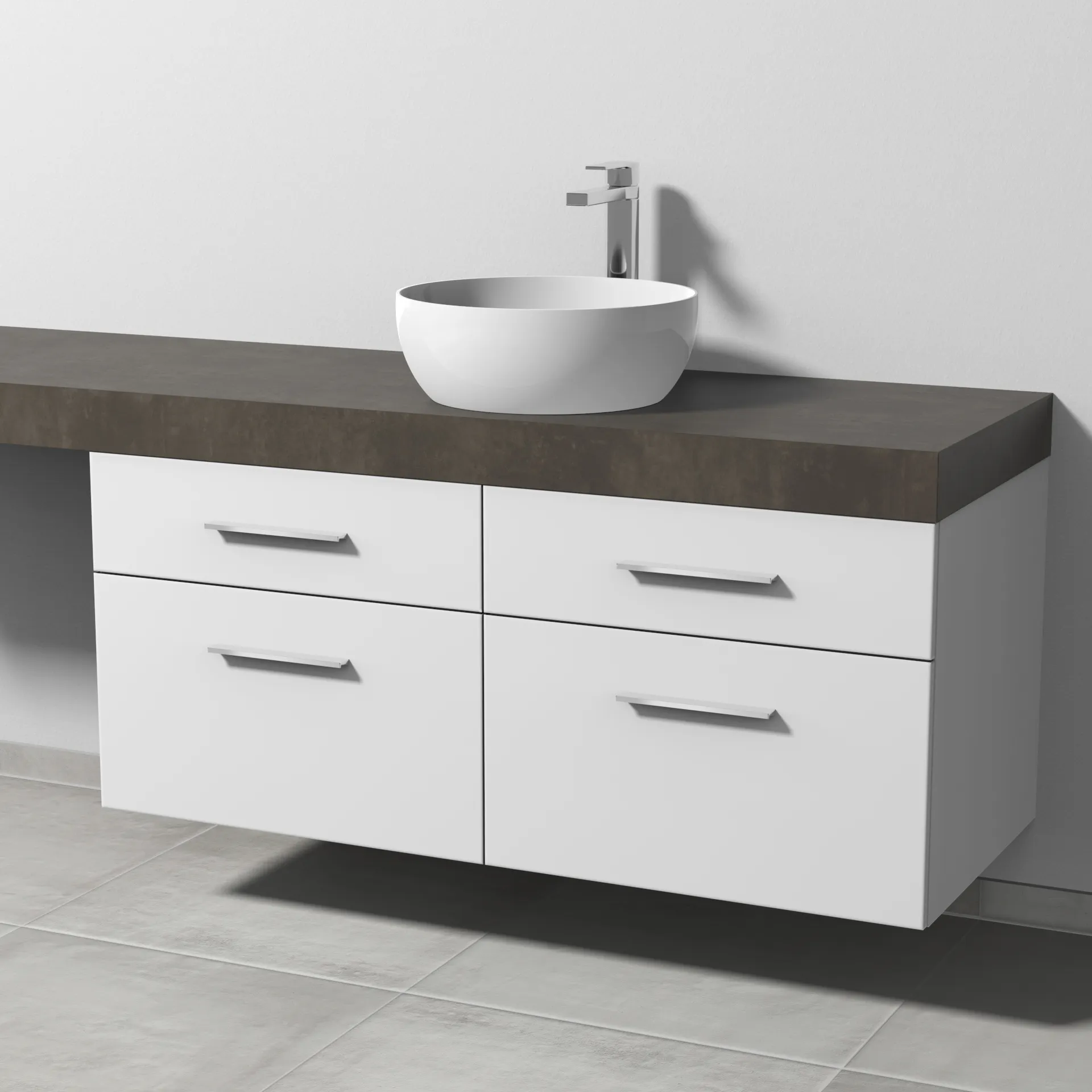 Sanipa Waschtischunterschrank „2morrow“ 1200 × 510 × 520 mm in Weiß (matt)