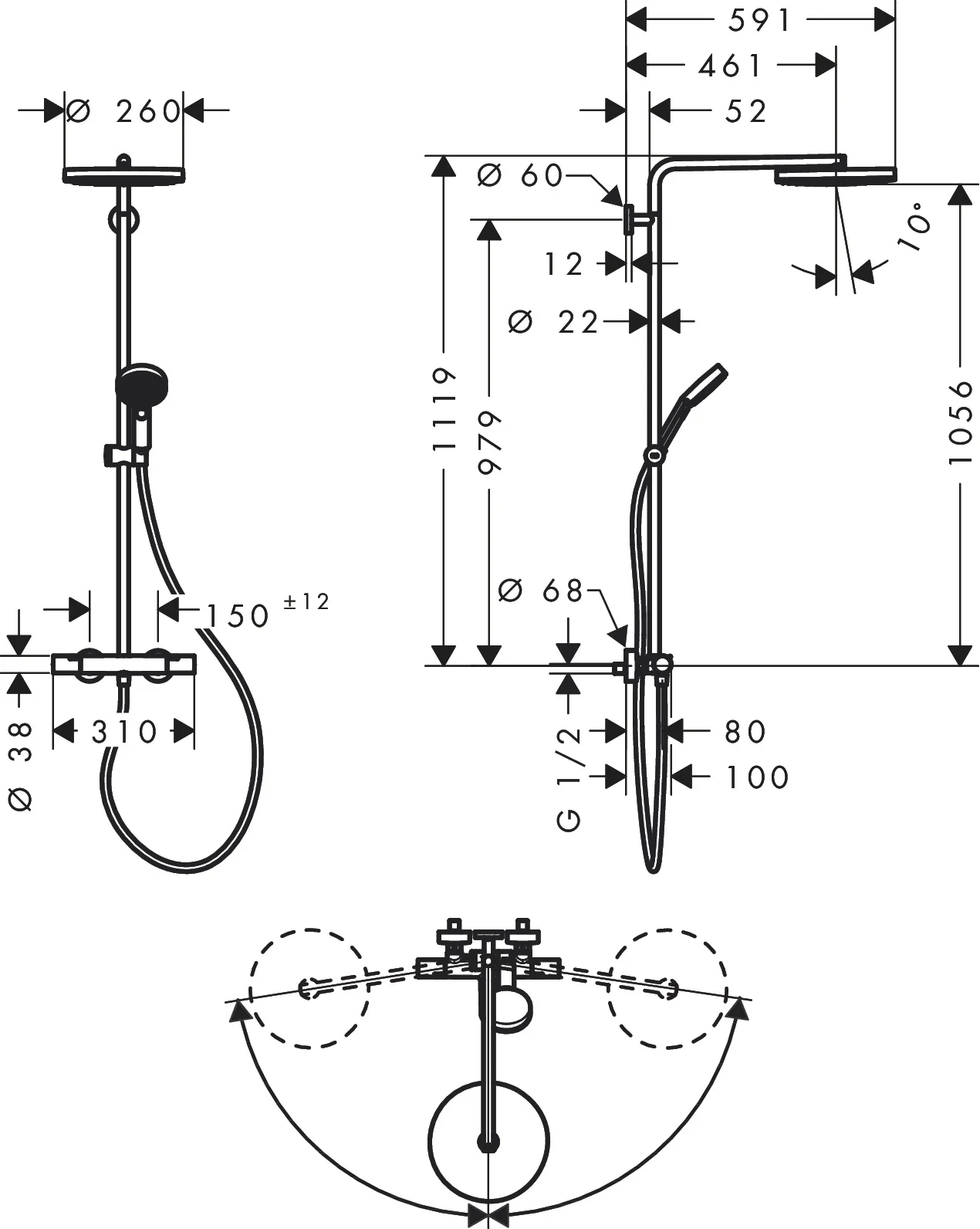 Hansgrohe Duschsystem „Pulsify S Puro“ Hansgrohe Duschsystem „Pulsify S Puro“