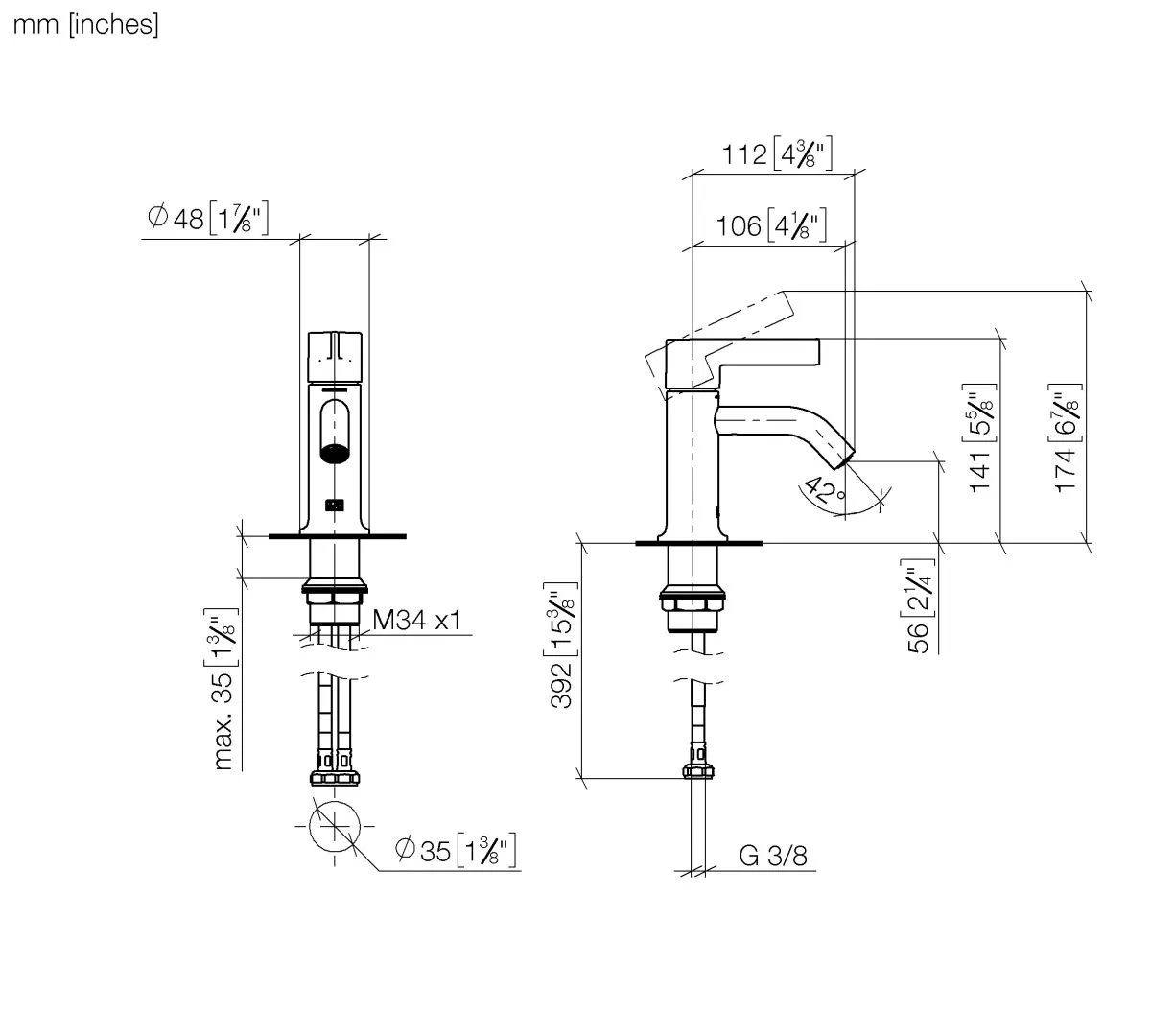 Waschtisch-Einhandbatterie ohne Ablaufgarnitur VAIA Chrom 33522809
