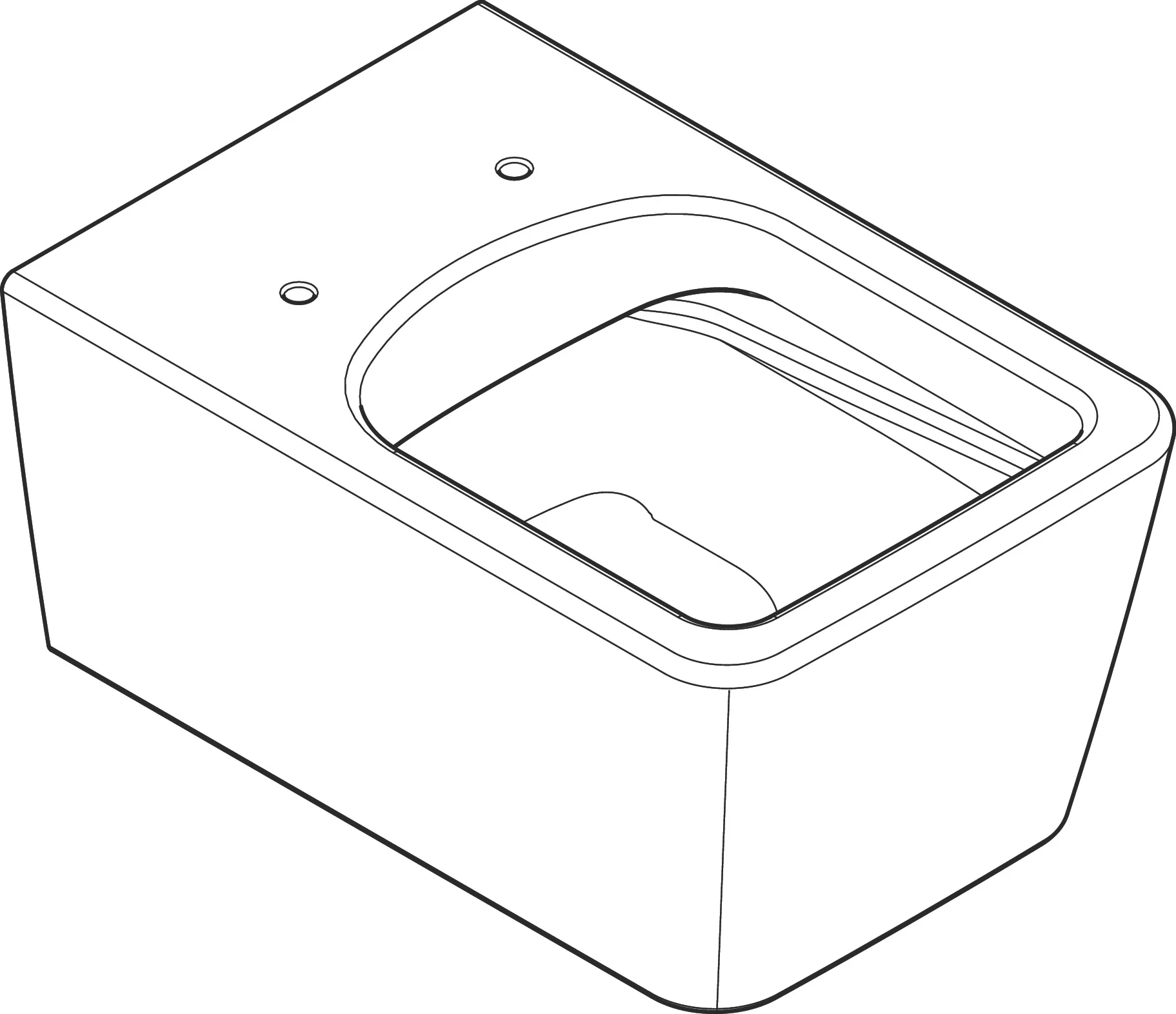 Hansgrohe EluPura Q Wand-WC, Weißen, 540 mm, AquaFall Flush, spülrandlos, HygieneEffect, horizontaler Abgang, Wandmontage
