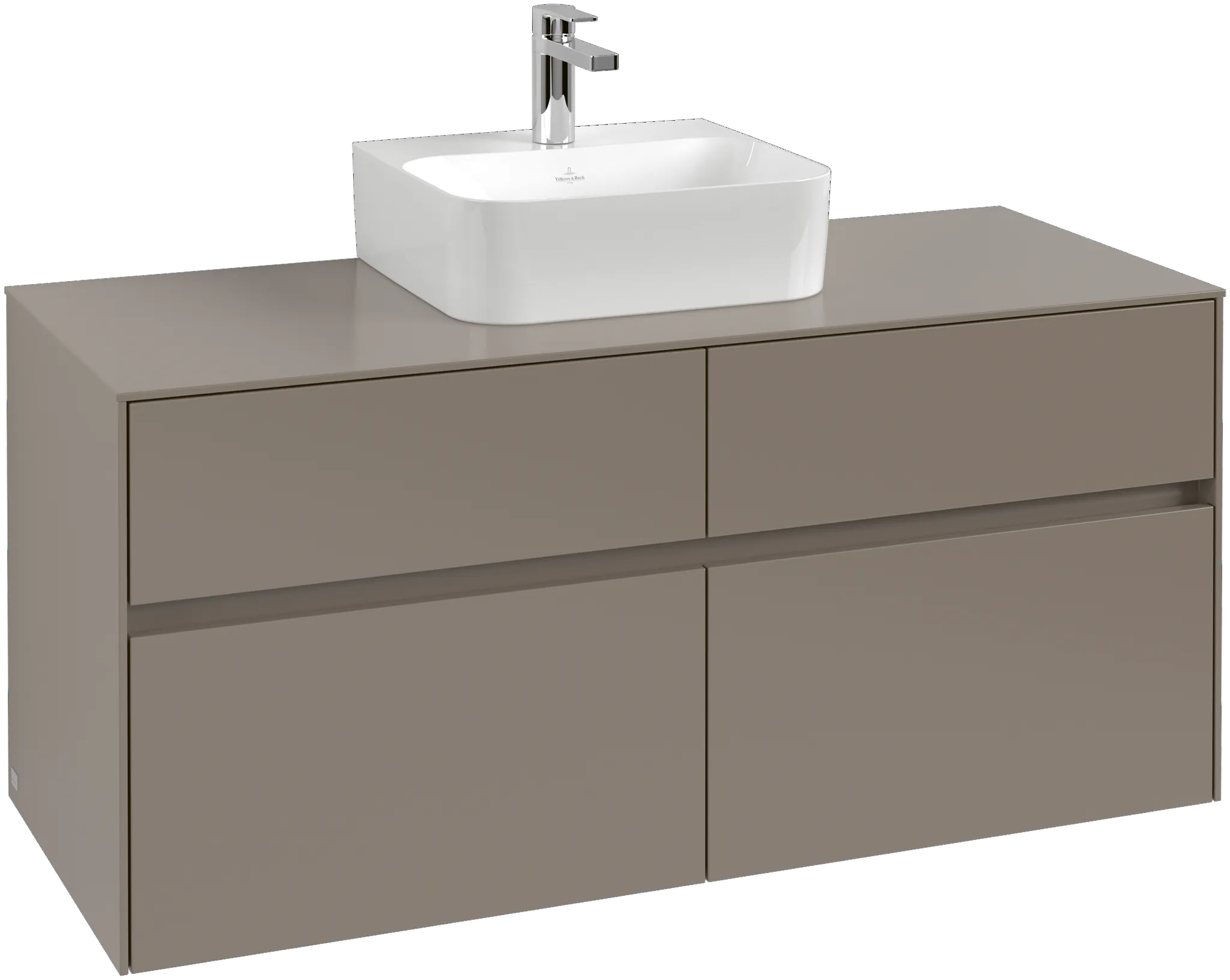 Villeroy & Boch Waschtischunterschrank „Collaro“ 1200 × 548 × 500 mm Graphite, mit Beleuchtung, für Becken mittig Villeroy & Boch Waschtischunterschrank „Collaro“ 1200 × 548 × 500 mm Graphite, mit Beleuchtung, für Becken mittig