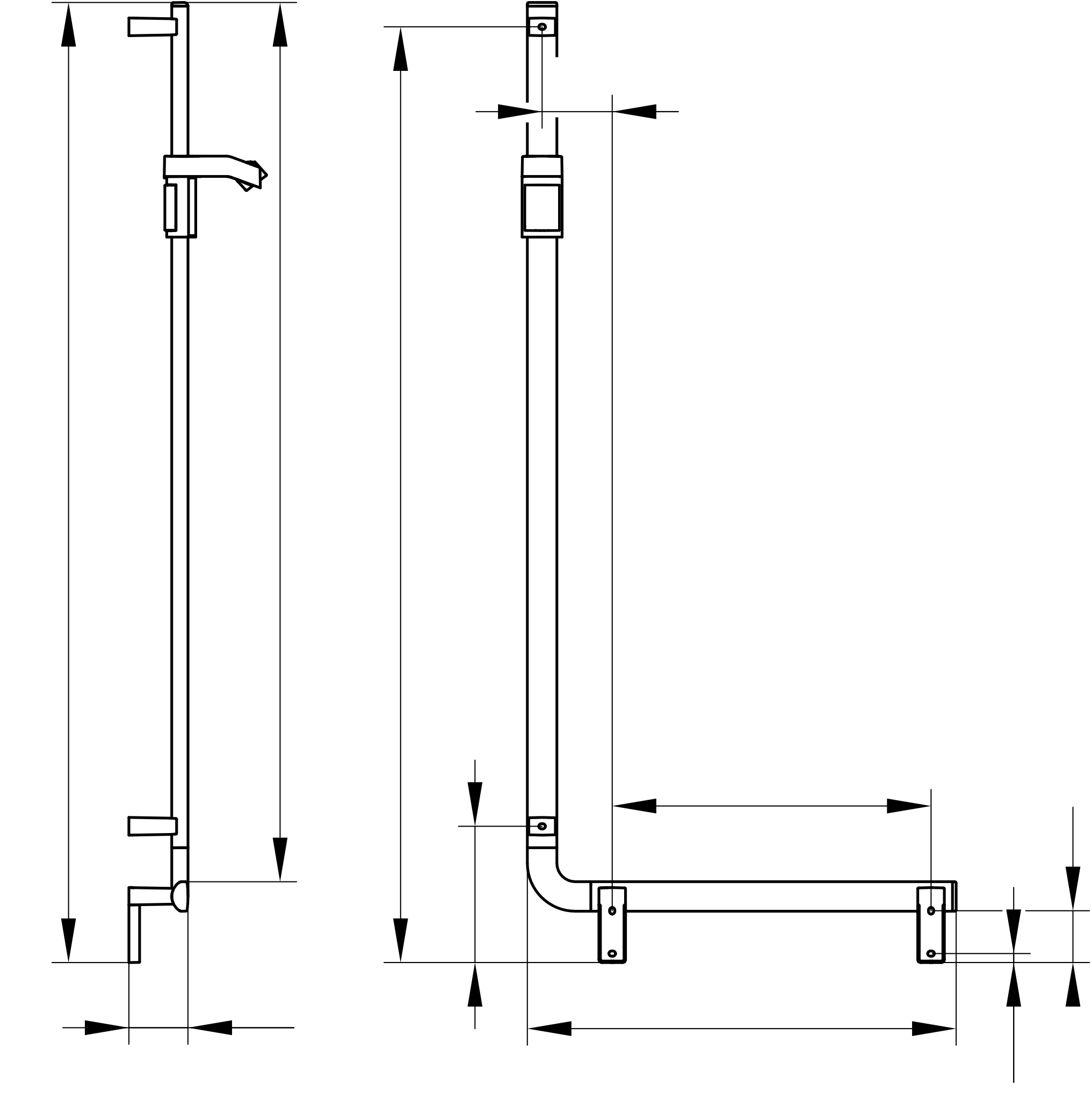 KEUCO Winkelgriff „Axess“ 581 × 1301 mm Ausführung rechts, in Silber (eloxiert) KEUCO Winkelgriff „Axess“ 581 × 1301 mm Ausführung rechts, in Silber (eloxiert)