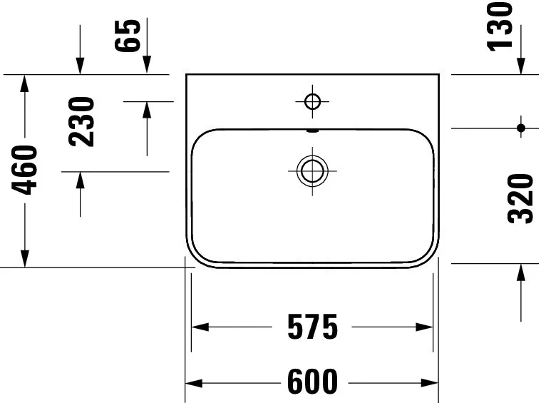 Aufsatzwaschtisch „Happy D.2 Plus“, mit Überlauf Aufsatzwaschtisch „Happy D.2 Plus“, mit Überlauf