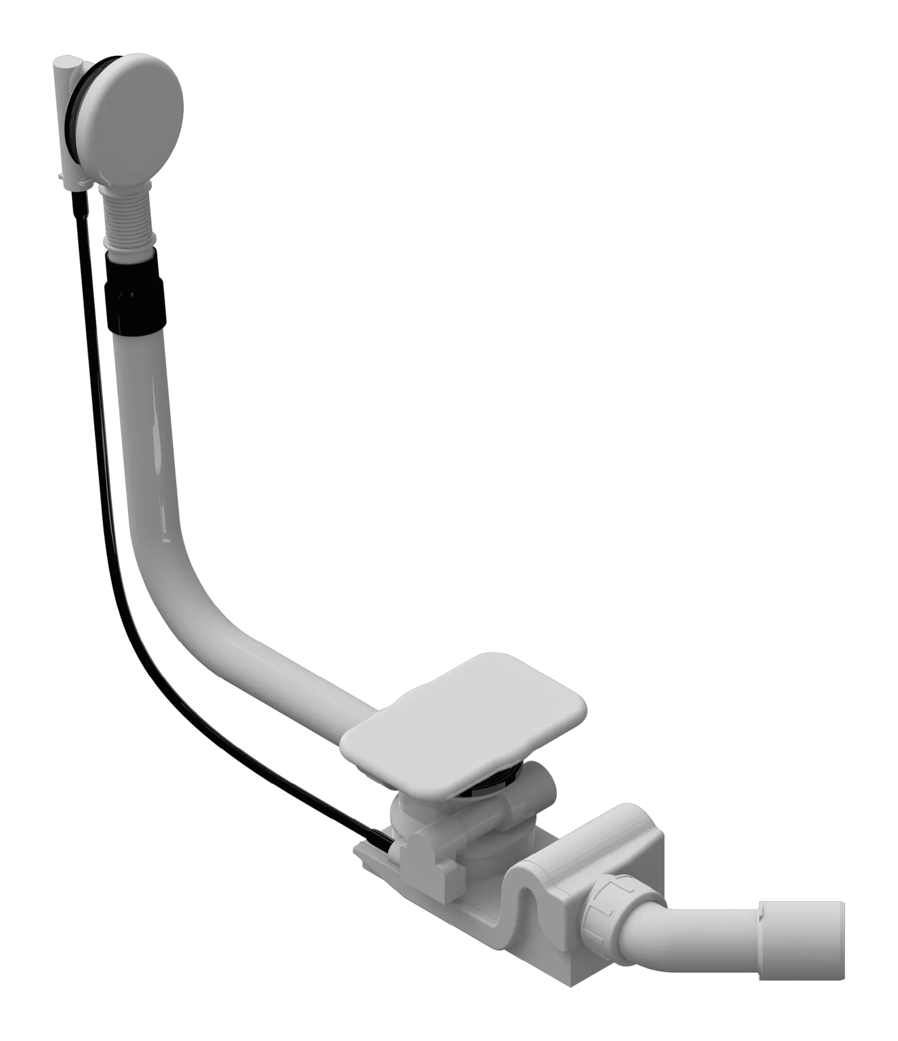 Kaldewei Ablaufgarnitur mit emaillierter Ablaufabdeckung für Modell 4060 „Asymmetric Duo“ in alpinweiß matt