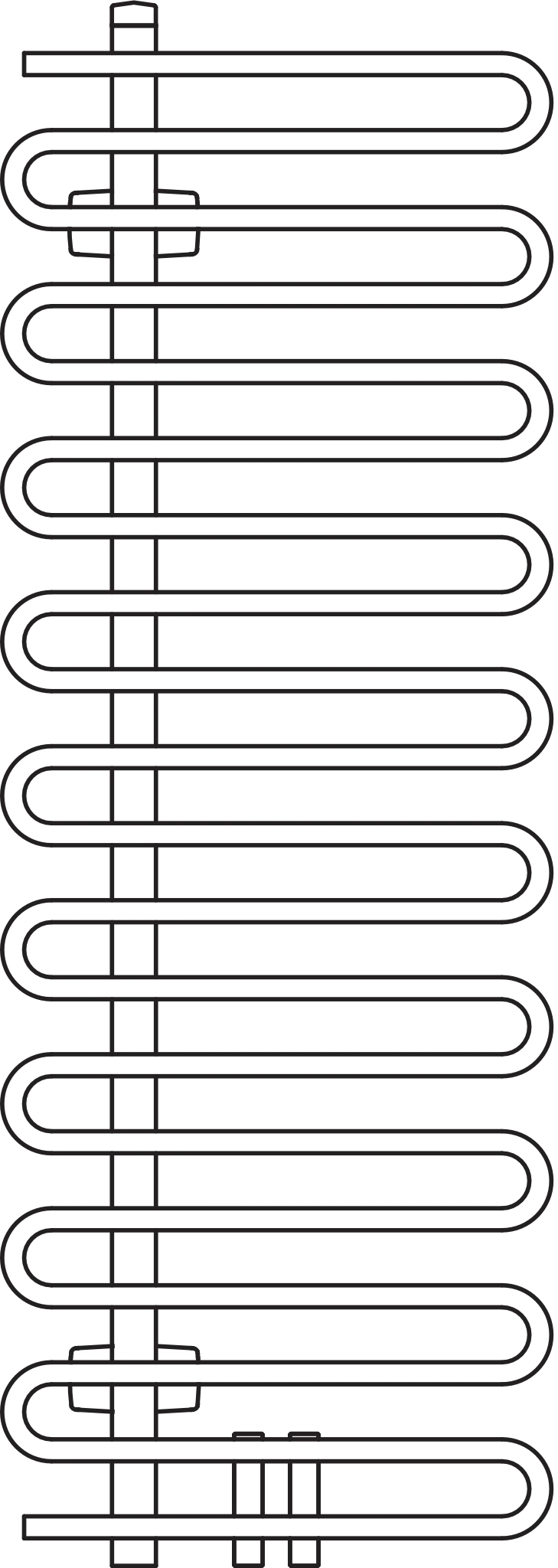 Arbonia Design-Heizkörper „Cobratherm®“ 60 × 140 cm in glanzsilber Metallic