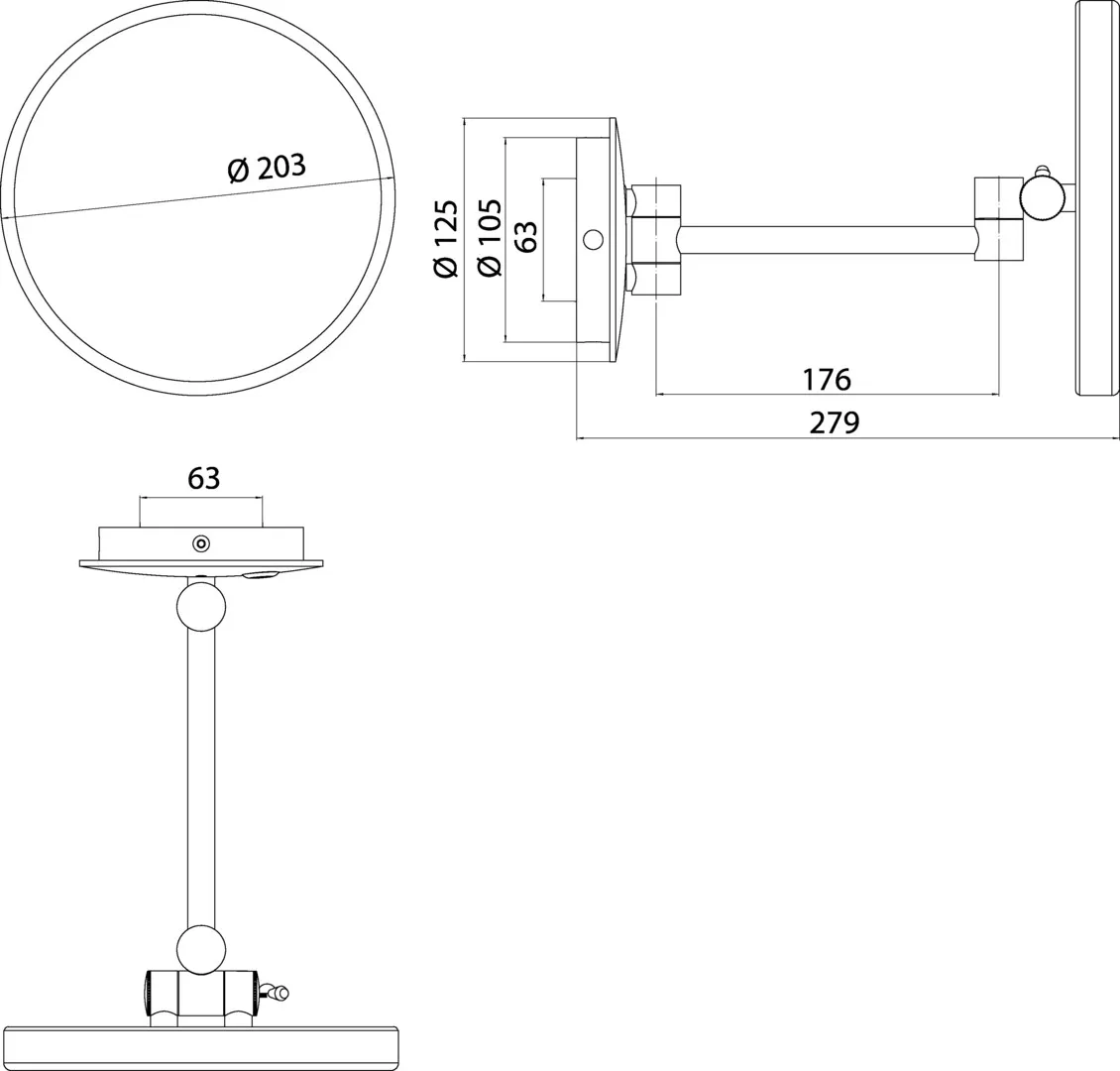 emco LED-Kosmetikspiegel „pure“ Rund in chrom emco LED-Kosmetikspiegel „pure“ Rund in chrom
